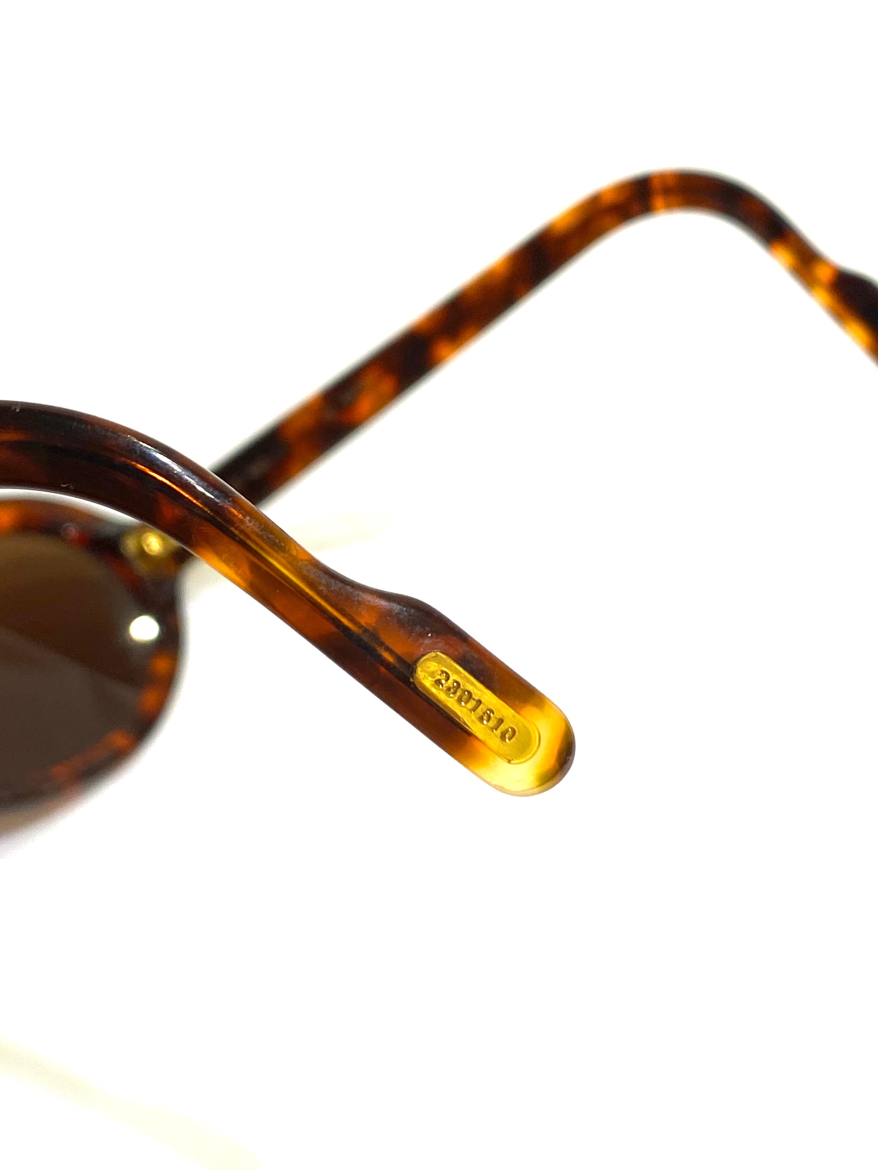 Women's Vintage Cartier Paris Brown Round Sunglasses
