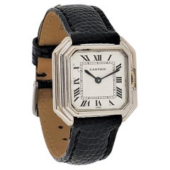 Vintage Cartier Paris Centure PM White Gold, Small Size Watch, circa 1975-1980