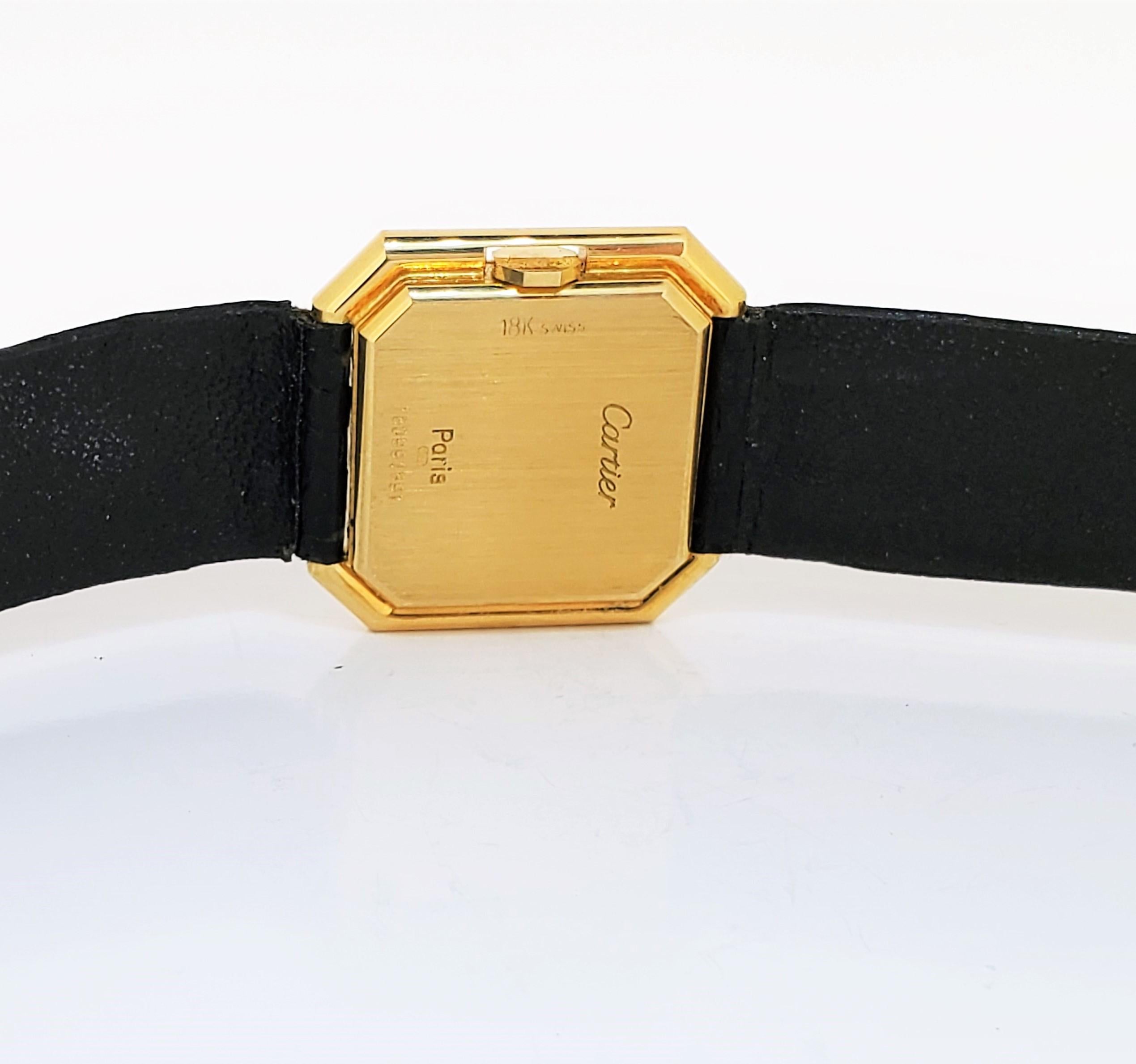 Vintage Cartier Paris Centure PM,  Small Octagon shaped Watch, circa 1975-1980 In Good Condition For Sale In Santa Monica, CA