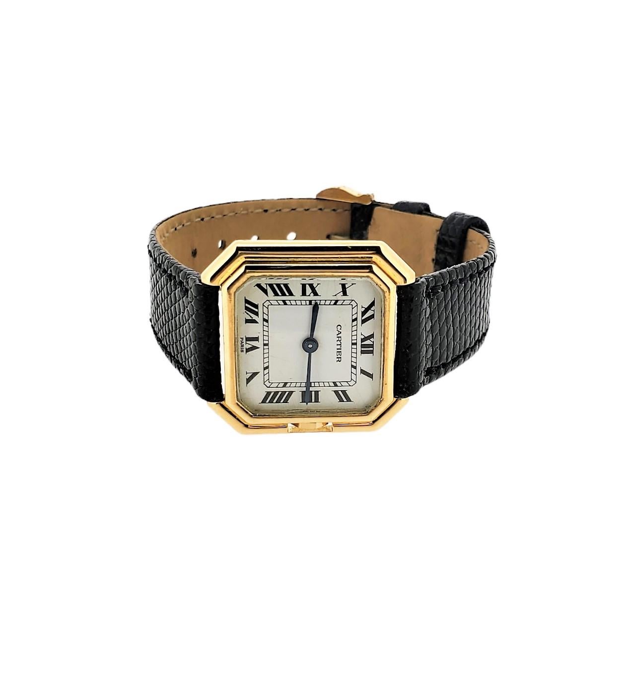 Women's Vintage Cartier Paris Centure PM,  Small Octagon shaped Watch, circa 1975-1980 For Sale