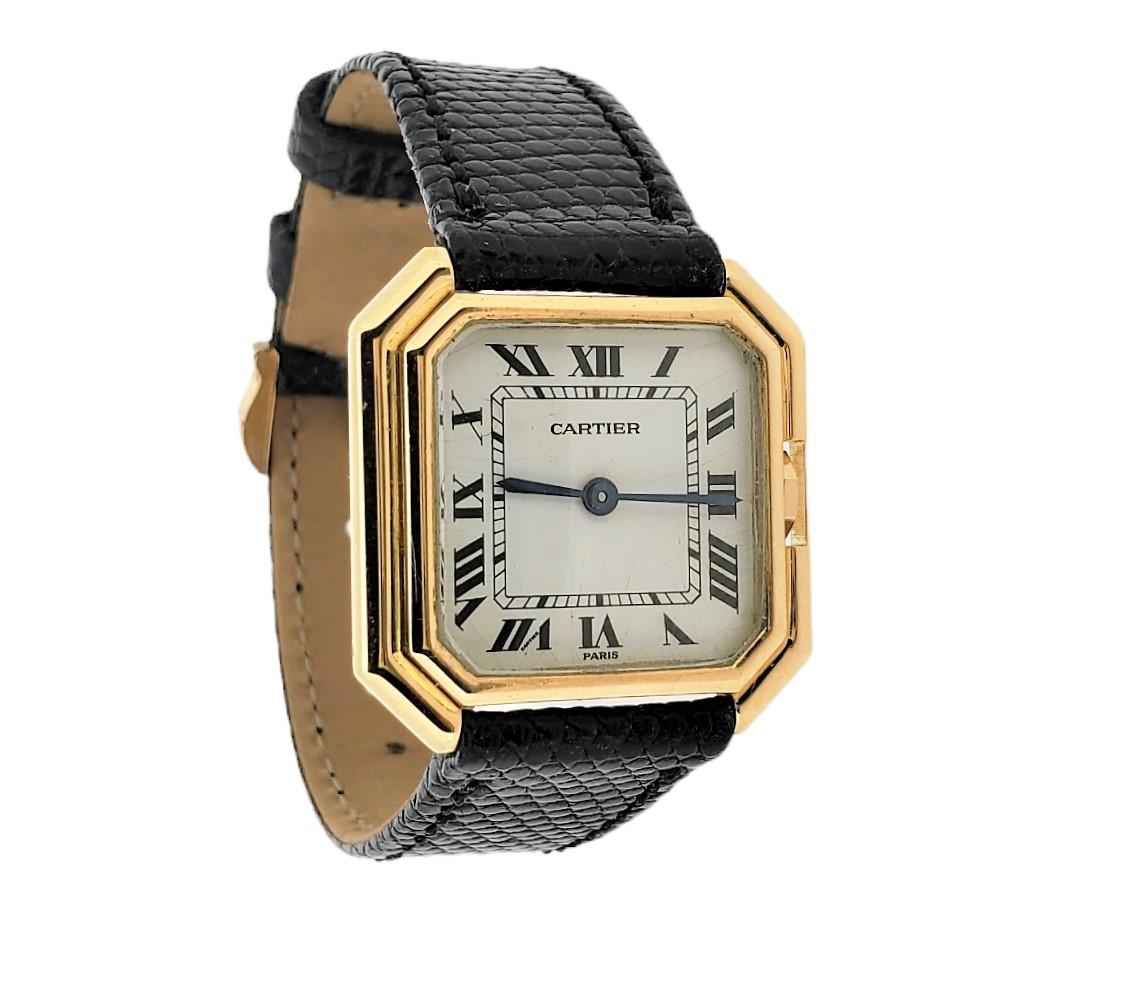 Vintage Cartier Paris Centure PM,  Small Octagon shaped Watch, circa 1975-1980 For Sale 1