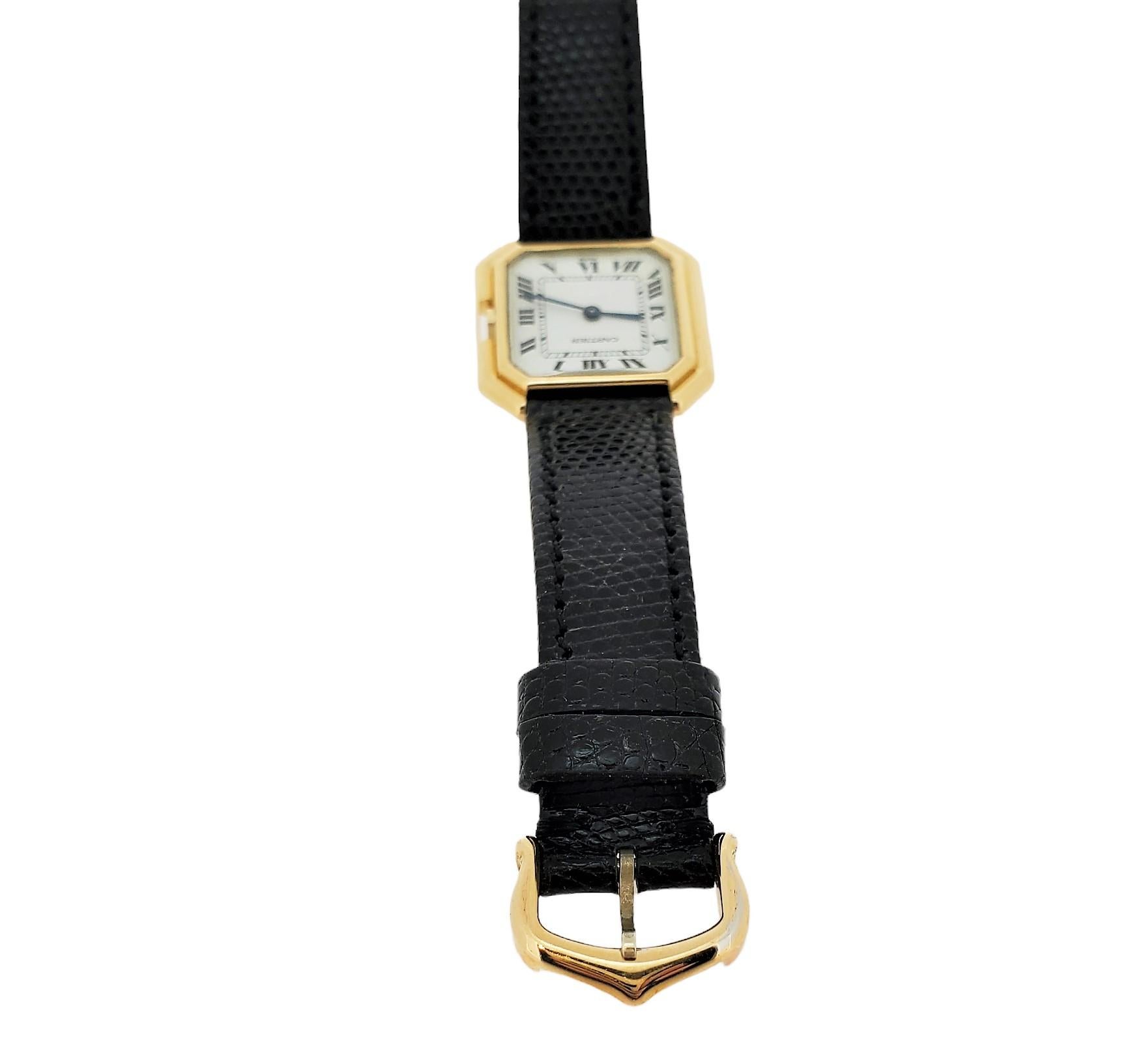 Vintage Cartier Paris Centure PM,  Small Octagon shaped Watch, circa 1975-1980 For Sale 2