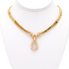 Vintage Cartier Paris Diamant-Halskette aus 18 Karat Gelbgold mit Diamanten