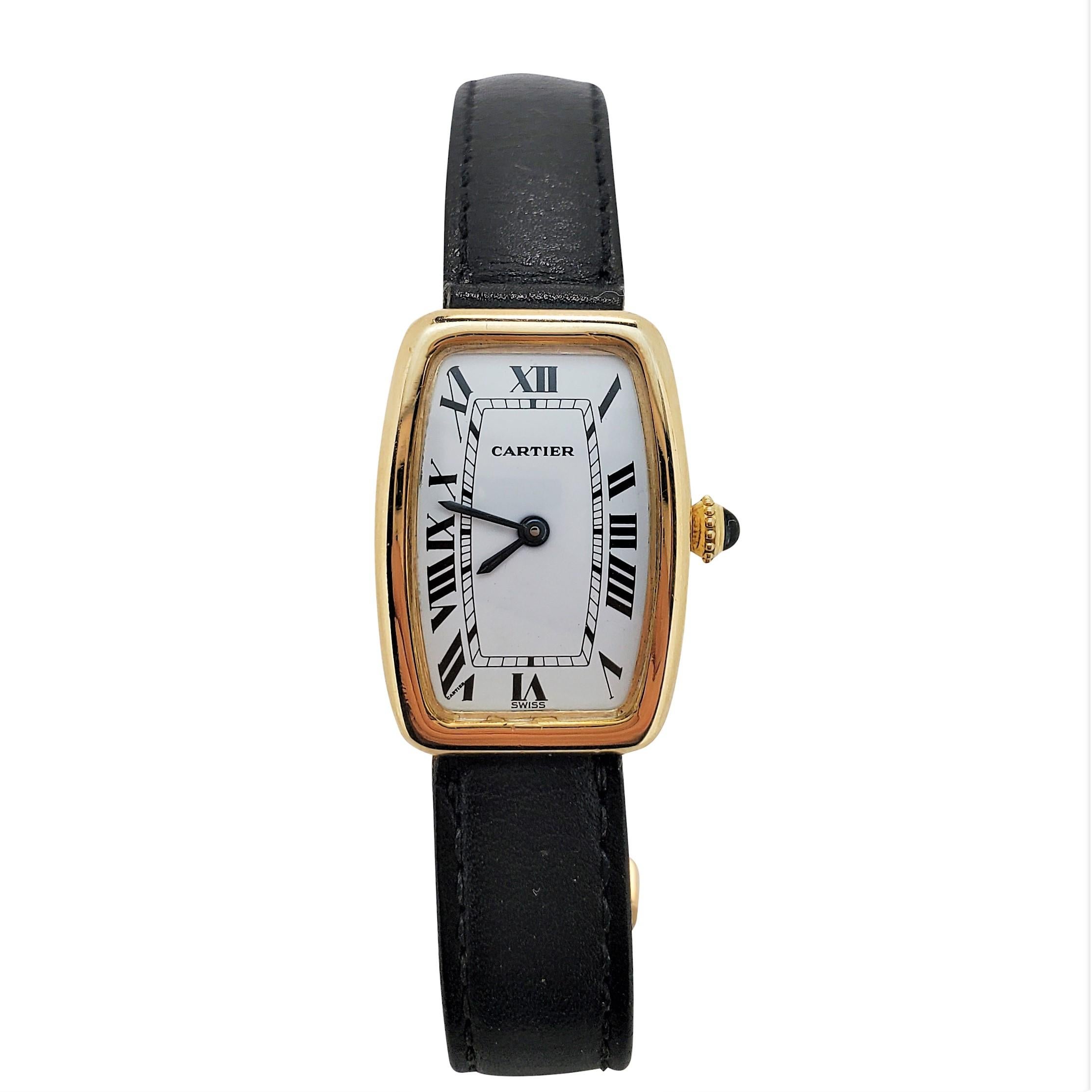 Vintage Cartier Paris Faberge' Tonneau Watch, Circa 1978-1982 3