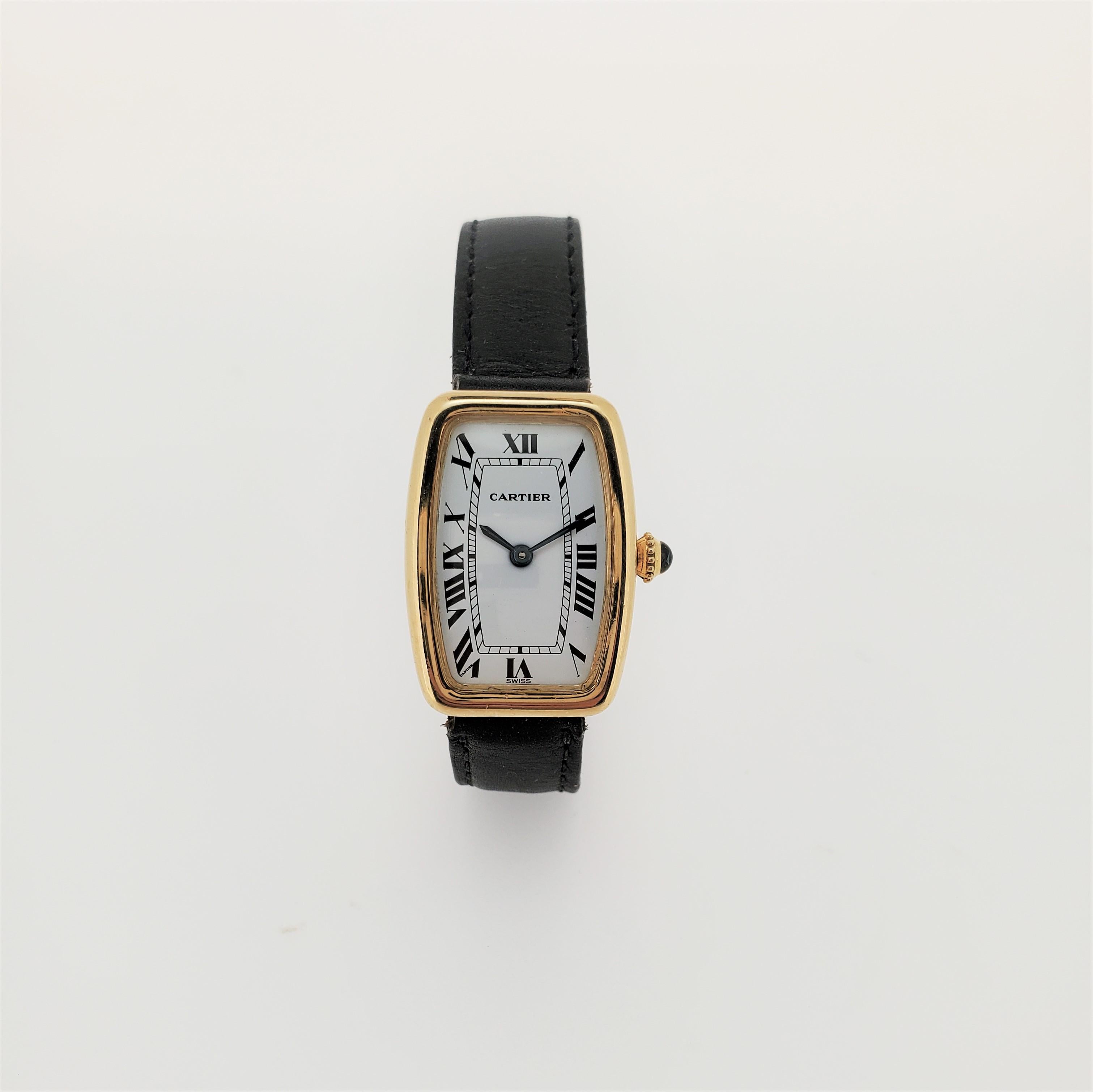 Women's Vintage Cartier Paris Faberge' Tonneau Watch, Circa 1978-1982