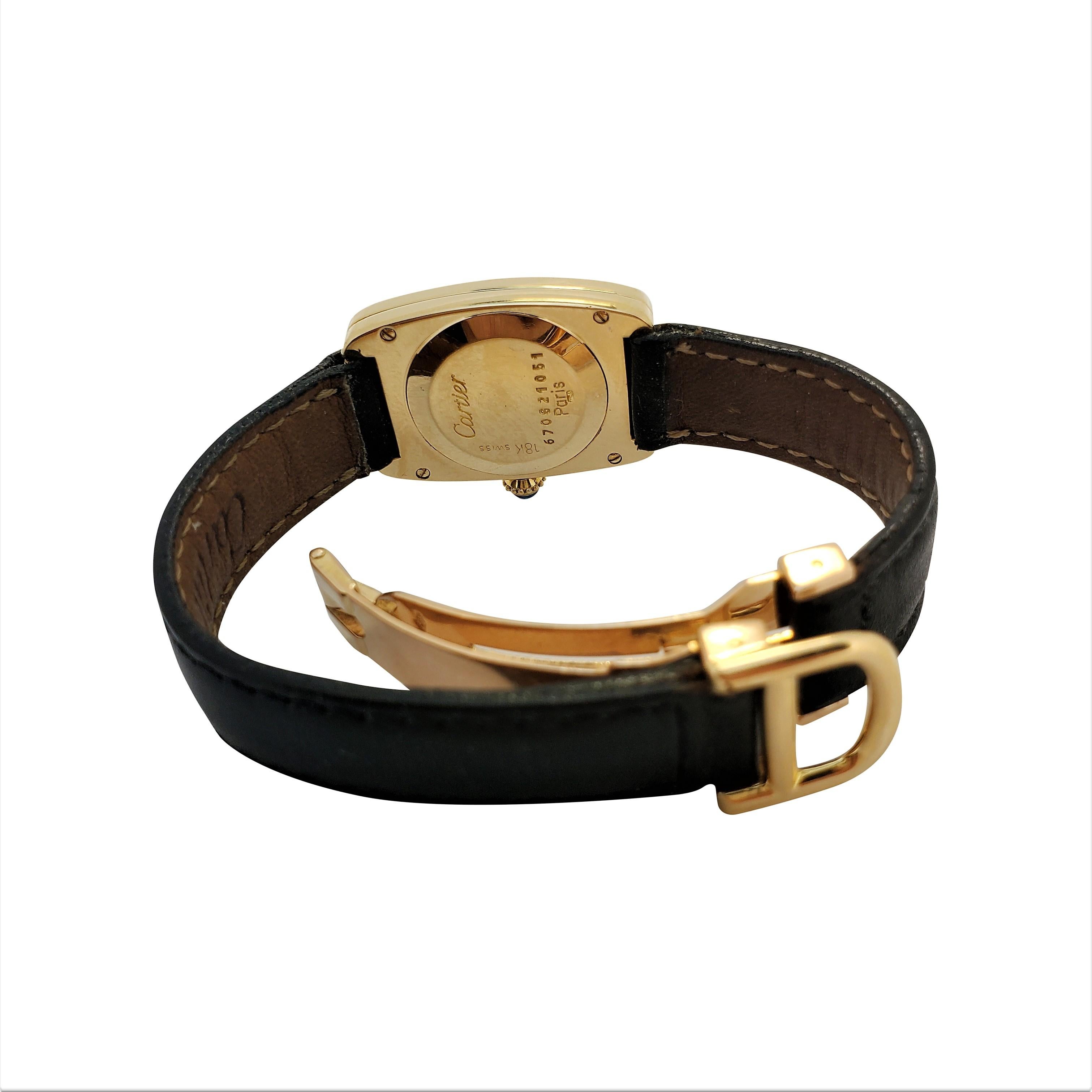 Vintage Cartier Paris Faberge' Tonneau Watch, Circa 1978-1982 2