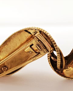 Vintage Cartier Paris Gold Leaf Pin