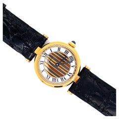 Vintage Cartier Paris Damenuhr Vermeil Silber mit Vergoldung