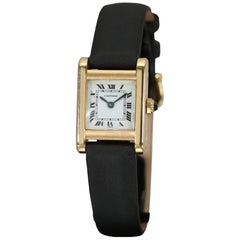 Vintage Cartier Paris Lady's Tank 18 Karat Yellow Gold Wristwatch circa 1960s