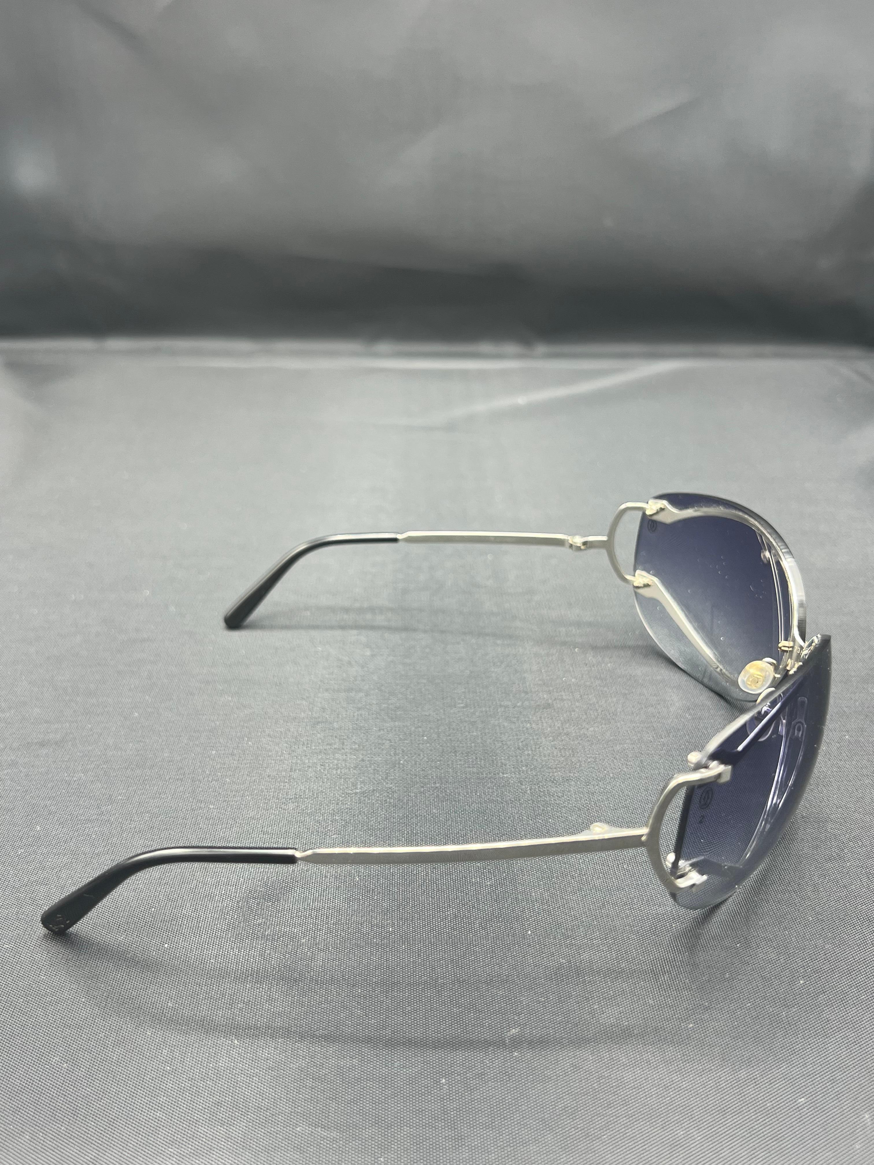 Women's Vintage Cartier Paris Oval Sunglasses w/ Case  For Sale