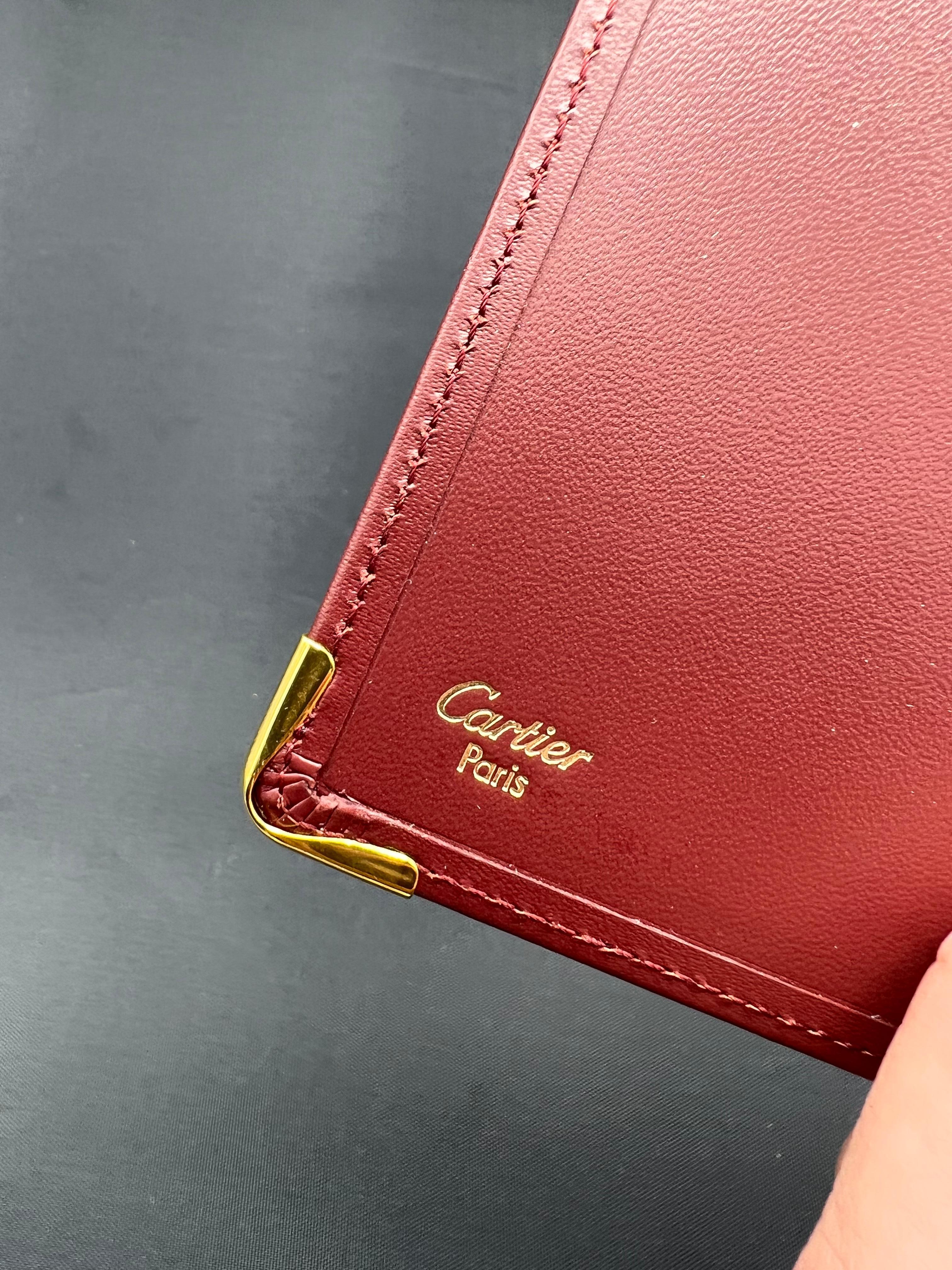 Women's or Men's Vintage Cartier Paris Red Note Pad w/ Box For Sale