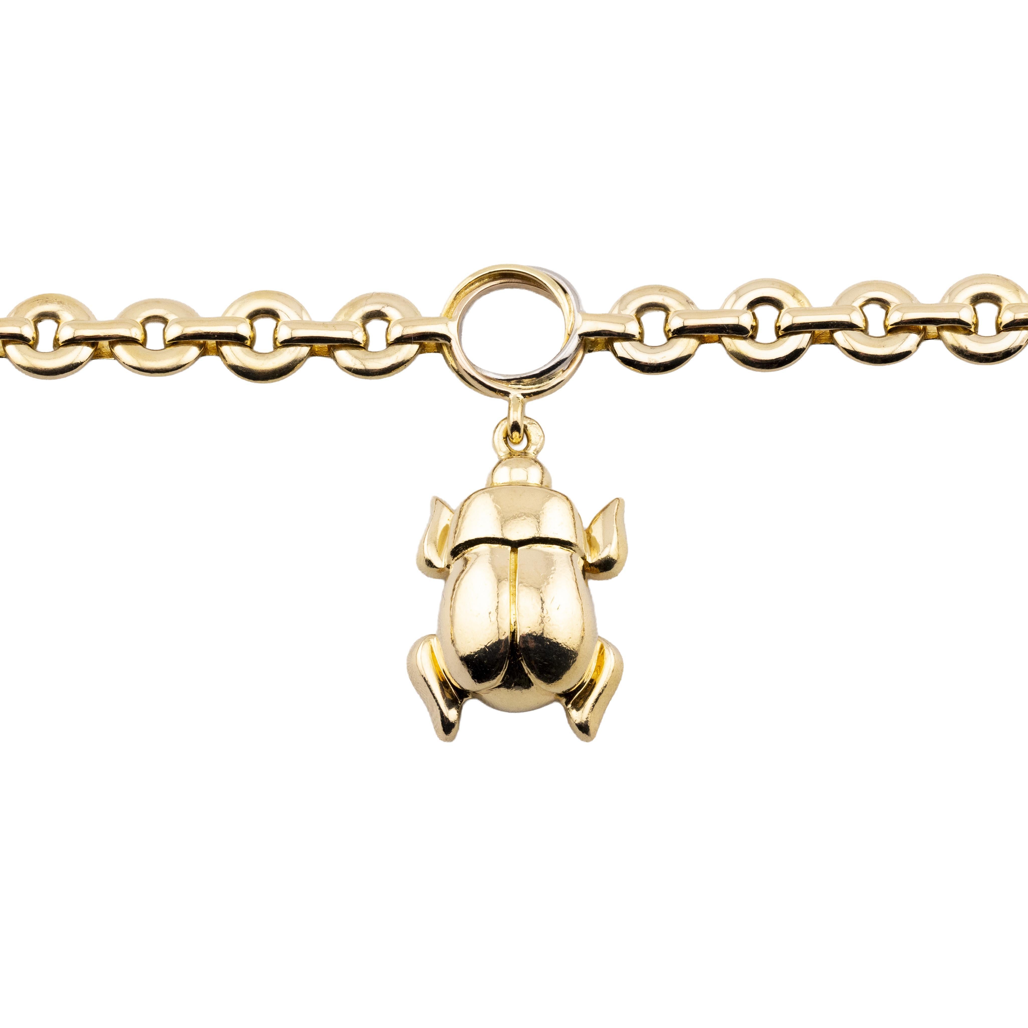Vintage Cartier Paris Scarabäus Armband in 18 Karat Gelbgold (Retro) im Angebot