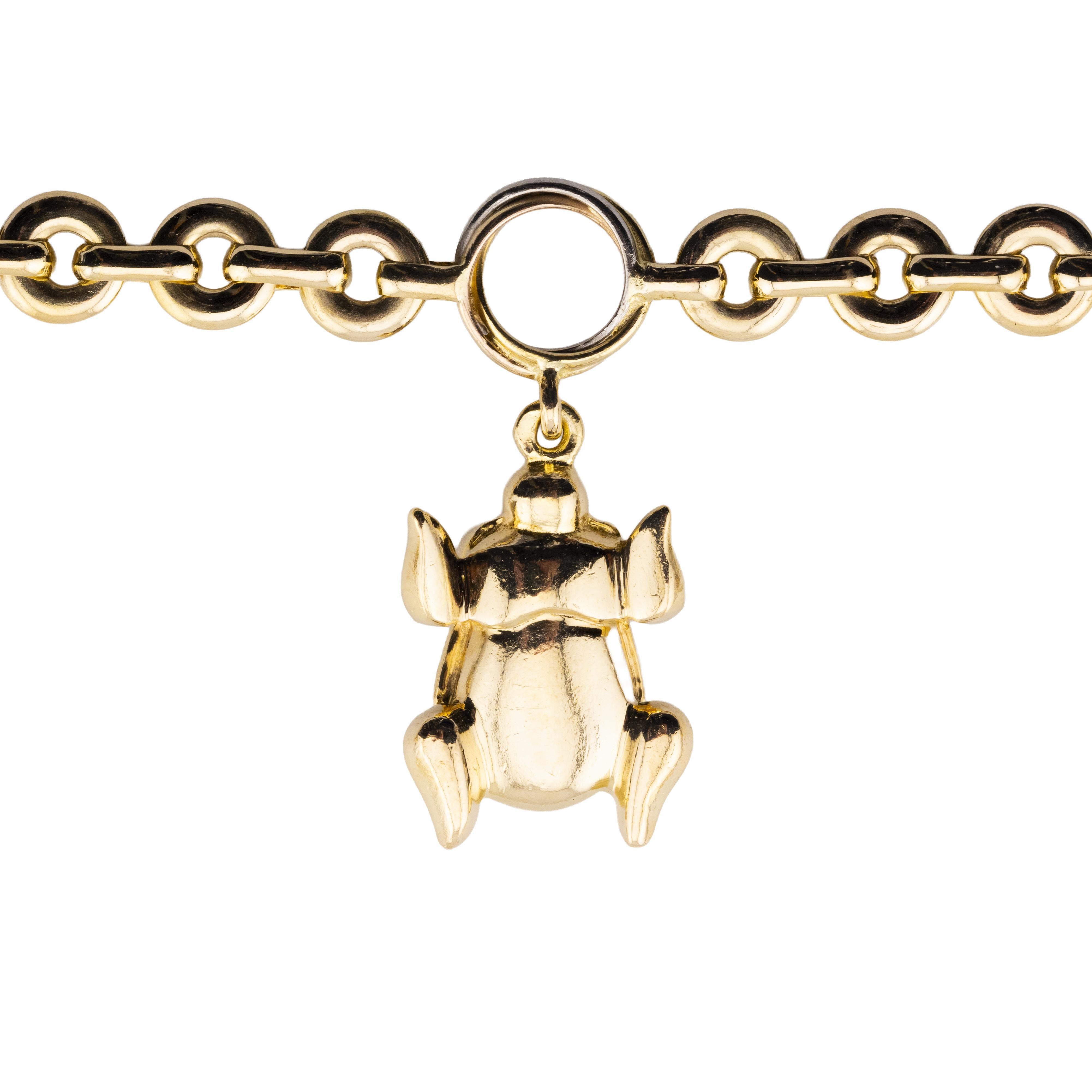 Vintage Cartier Paris Scarabäus Armband in 18 Karat Gelbgold im Zustand „Hervorragend“ im Angebot in Boston, MA