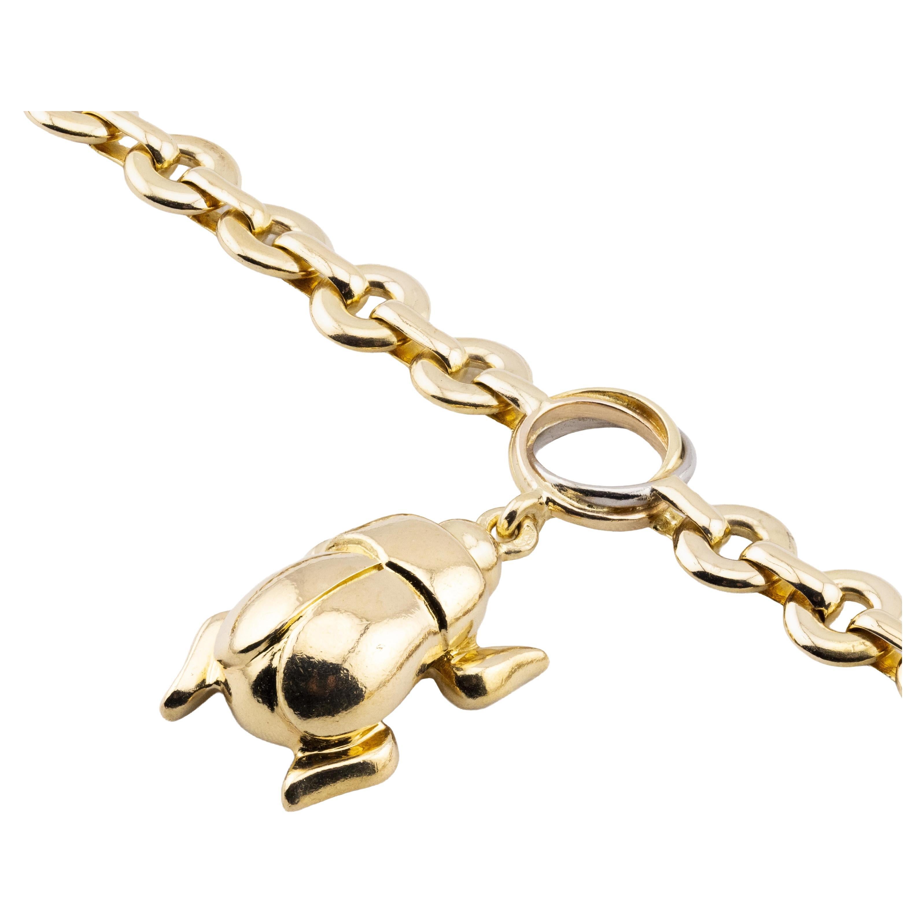 Vintage Cartier Paris Scarabäus Armband in 18 Karat Gelbgold