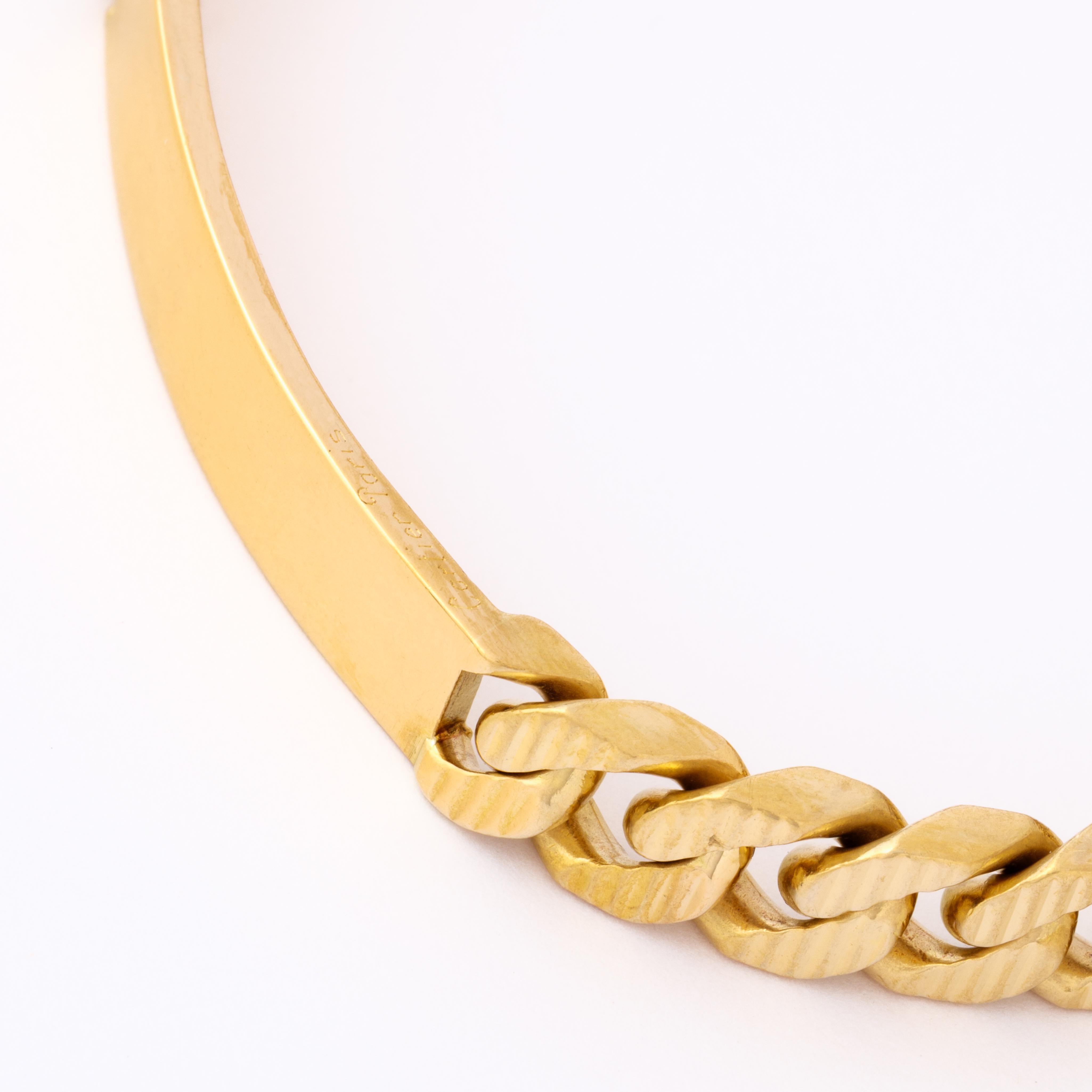 Vintage Cartier Paris x Georges Lenfant Bracciale a catena 18 carati ID In condizioni ottime in vendita a New York, NY