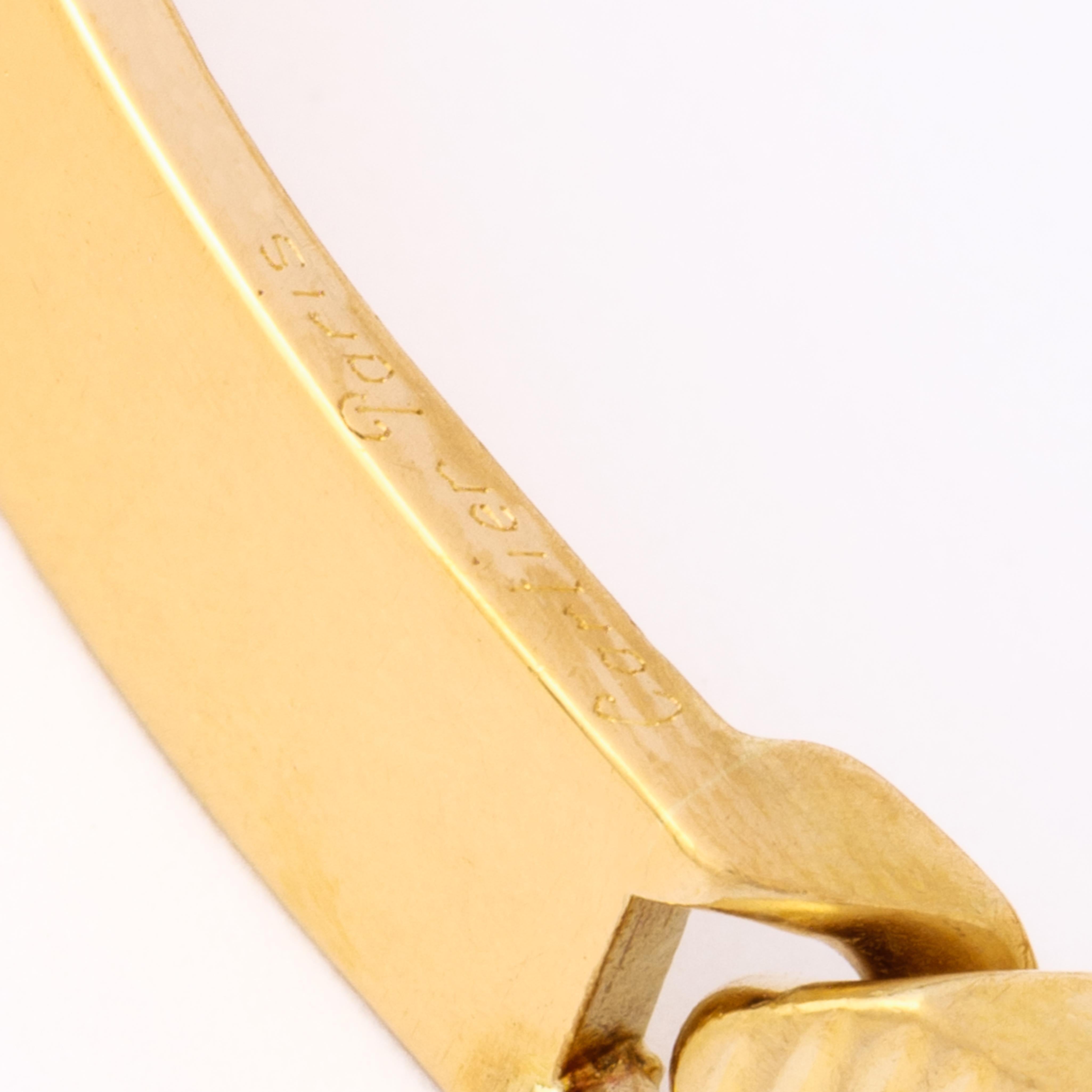 da uomo o donna Vintage Cartier Paris x Georges Lenfant Bracciale a catena 18 carati ID in vendita