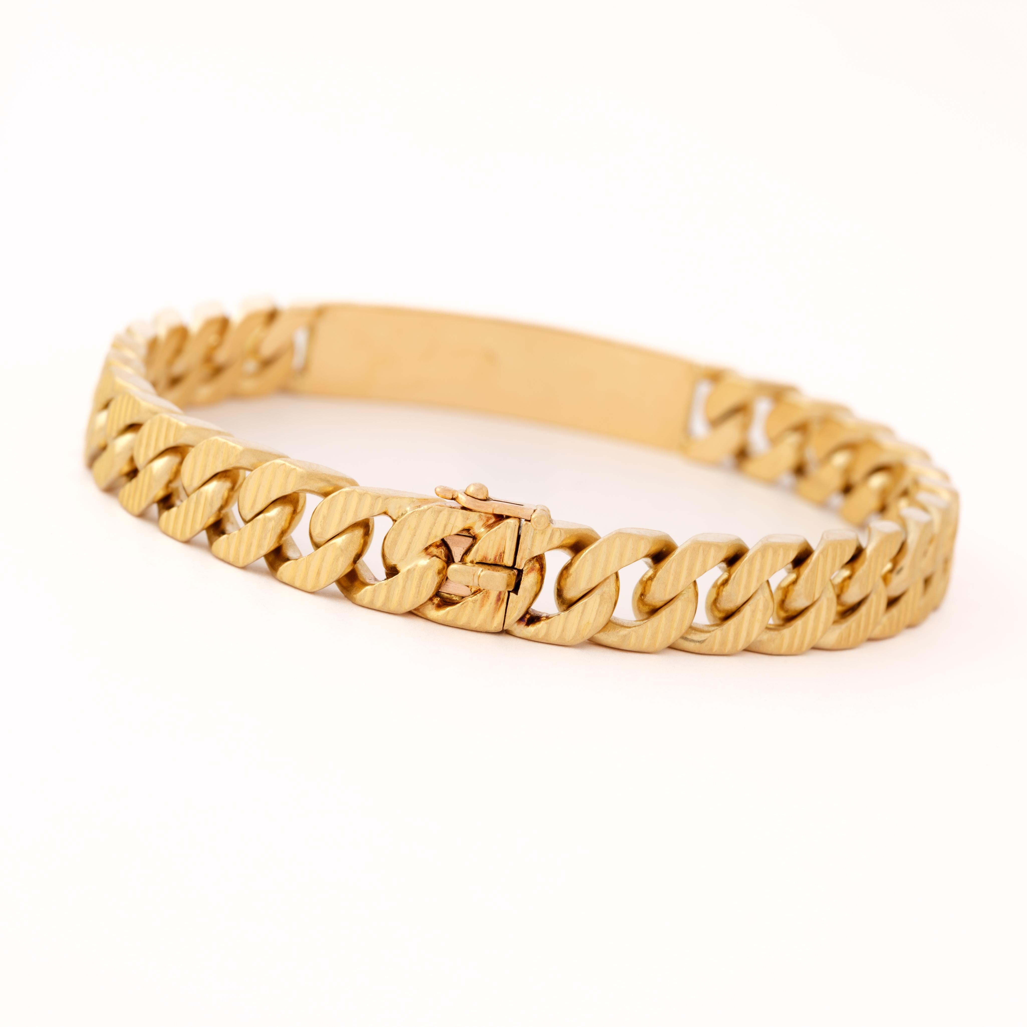 Vintage Cartier Paris x Georges Lenfant Bracciale a catena 18 carati ID in vendita 1