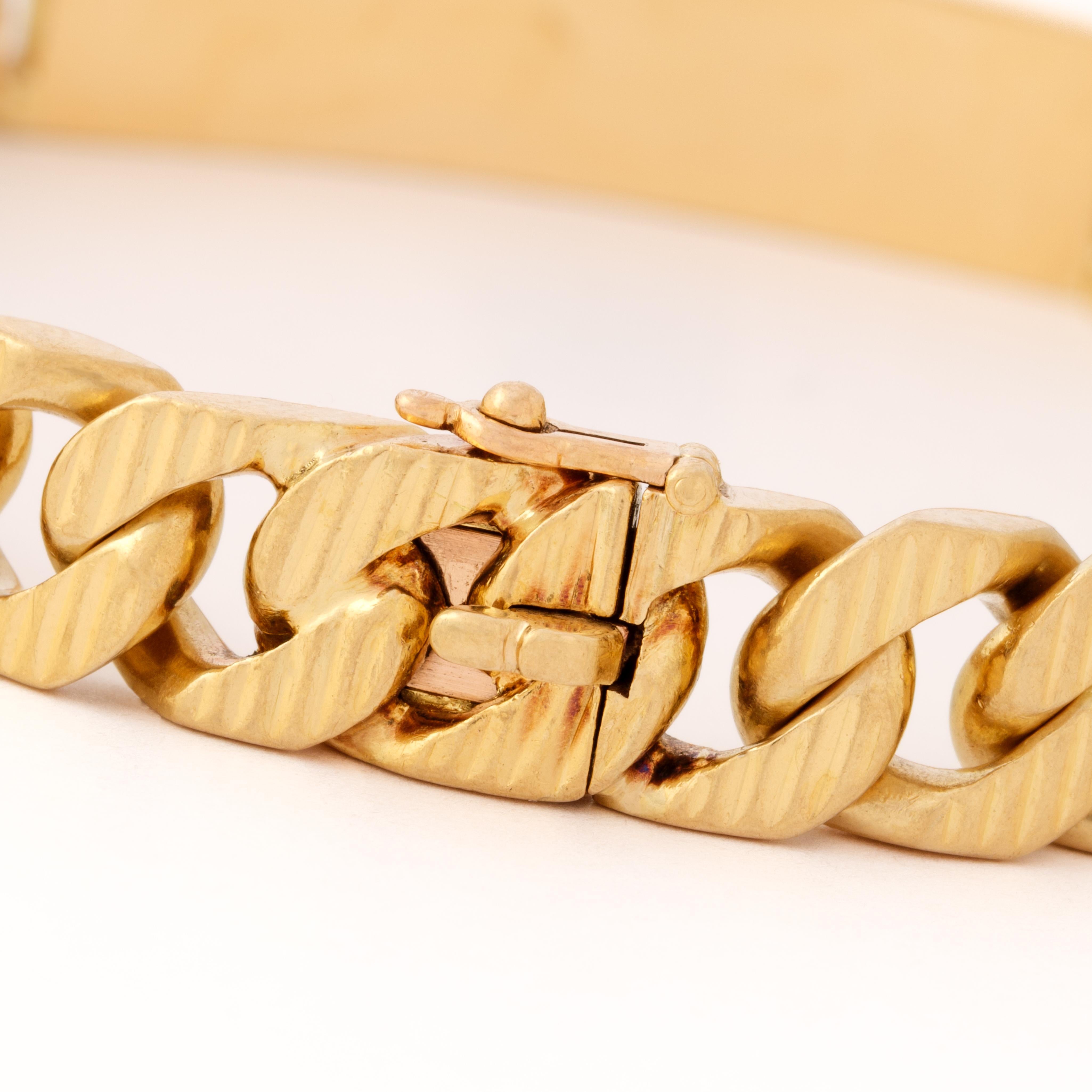Vintage Cartier Paris x Georges Lenfant Bracciale a catena 18 carati ID in vendita 2