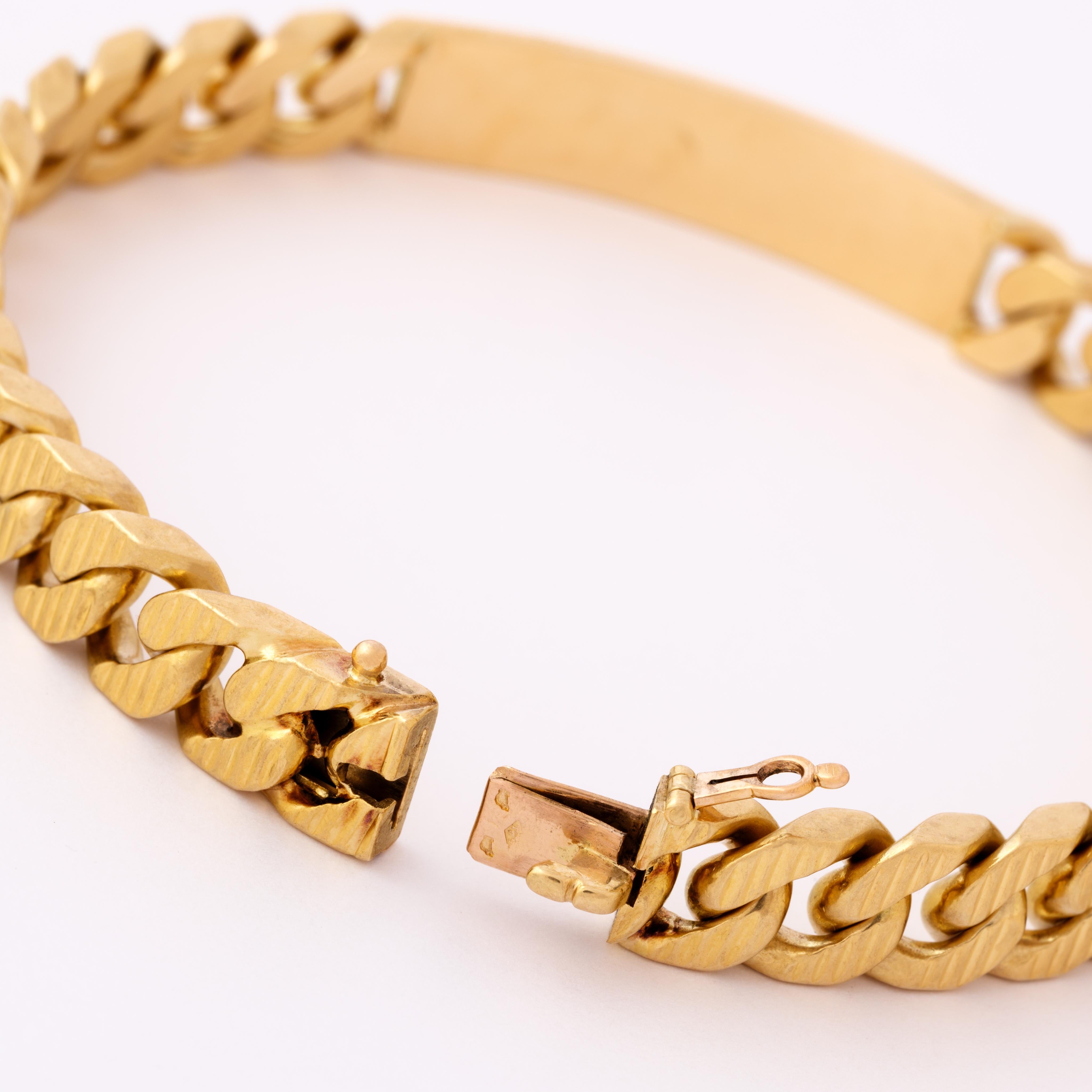 Vintage Cartier Paris x Georges Lenfant Bracciale a catena 18 carati ID in vendita 3