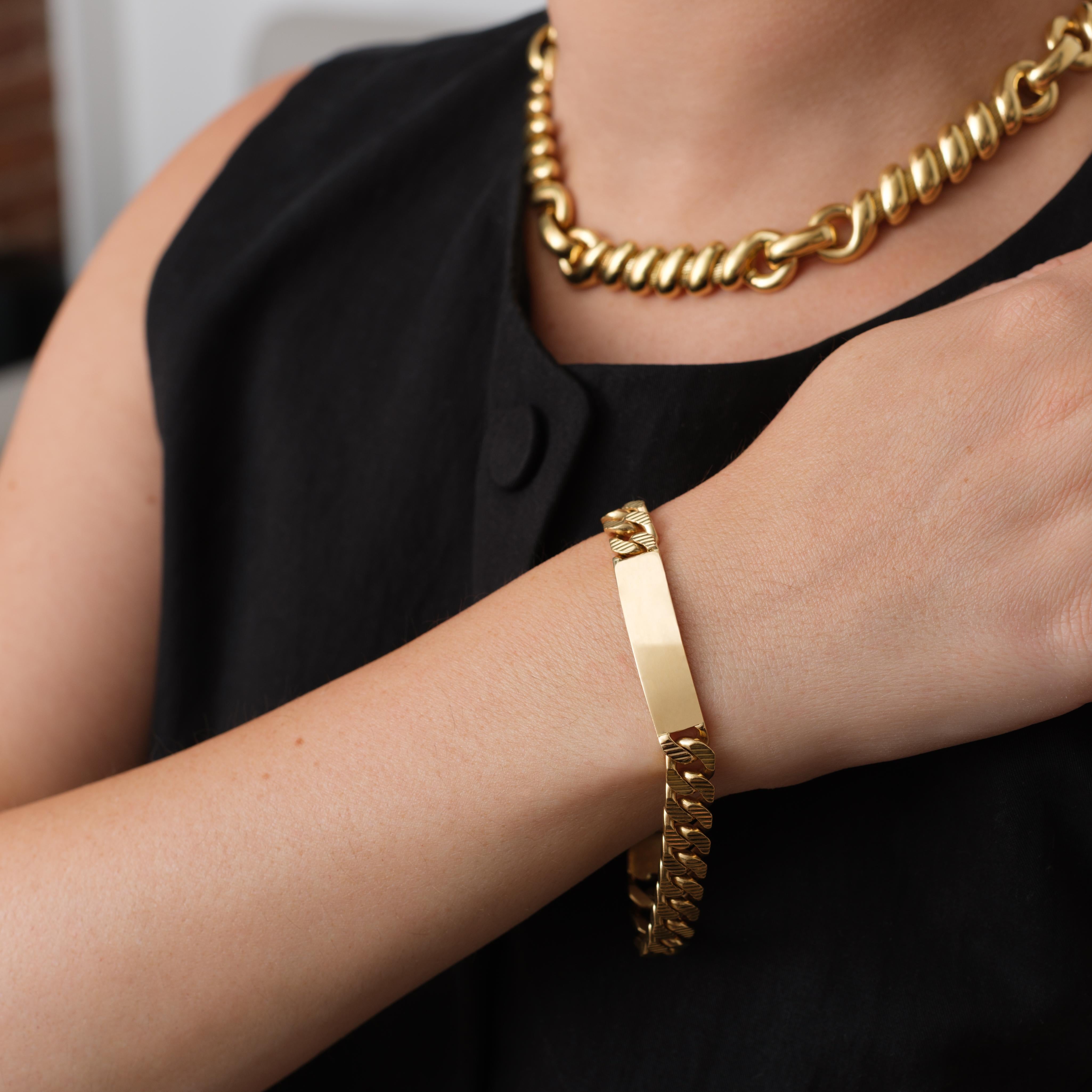 Vintage Cartier Paris x Georges Lenfant Bracciale a catena 18 carati ID in vendita 4