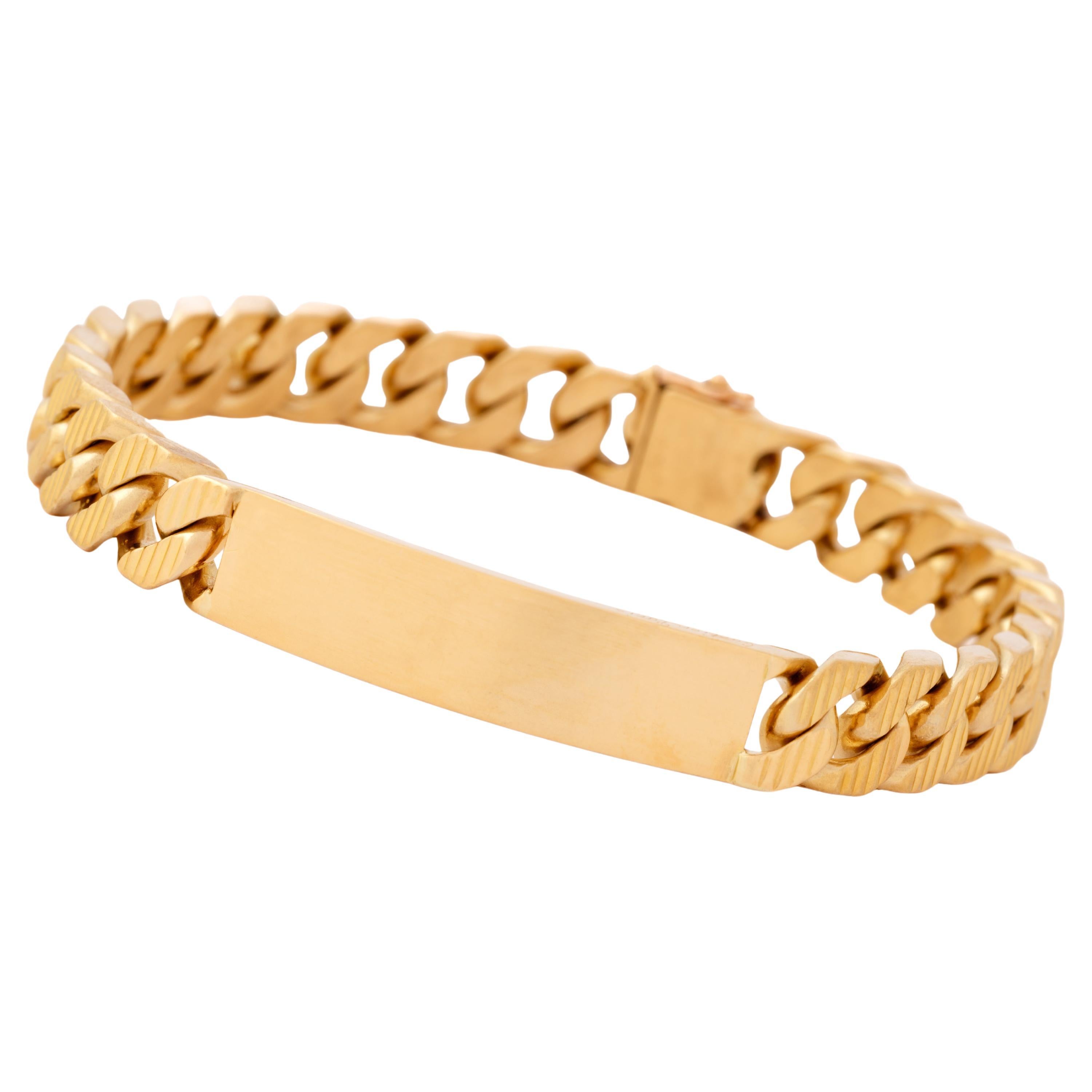 Vintage Cartier Paris x Georges Lenfant Bracciale a catena 18 carati ID in vendita