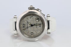 Vintage Cartier PASHA C Automatic 2324. Rare Silver Checkered Dial.