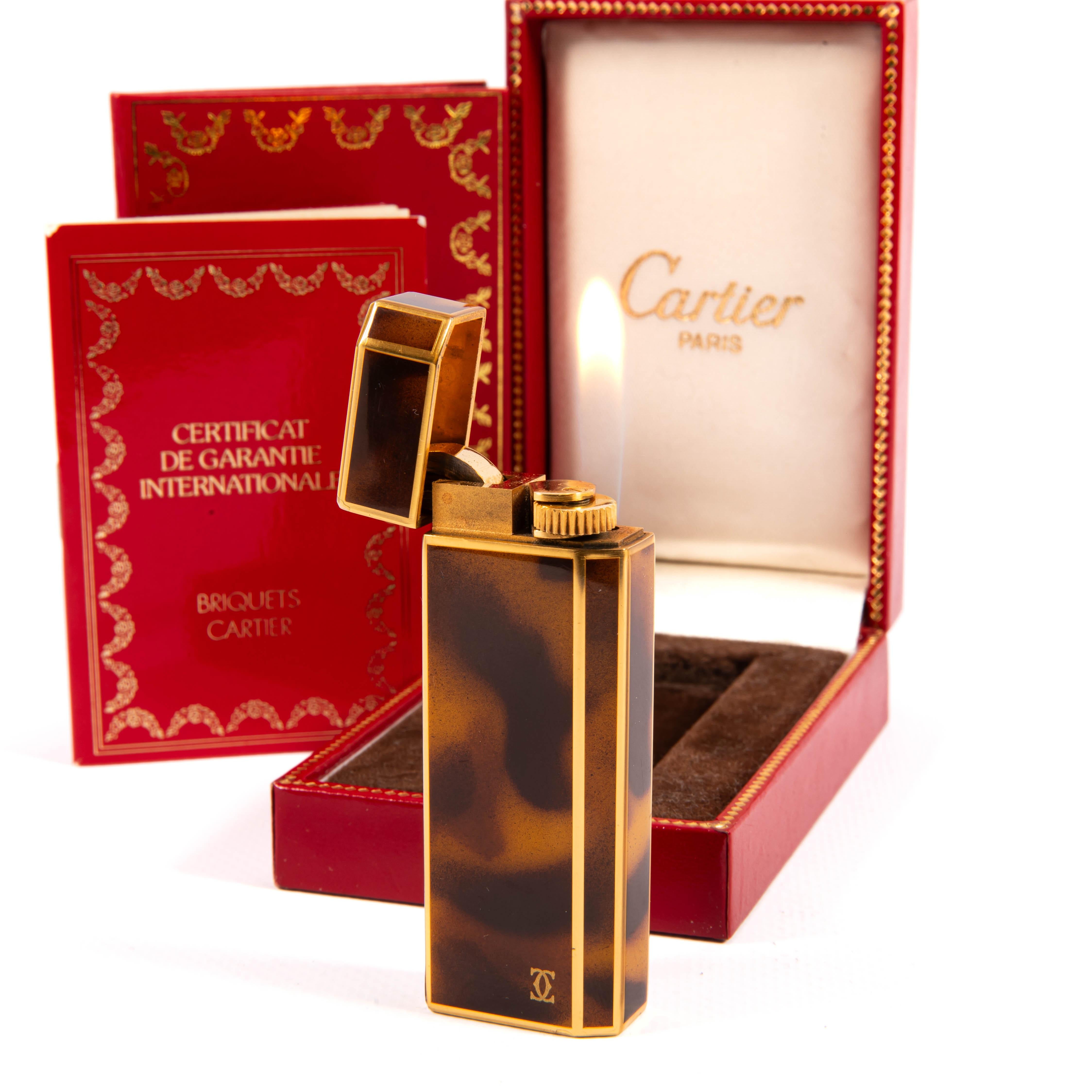 Vintage CARTIER Pentagon-Leuchte Laque de Chine, Vintage, in Karton, 1980er Jahre 3