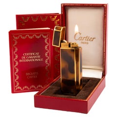 Vintage CARTIER Pentagon Lighter Laque de Chine in Box 1980s