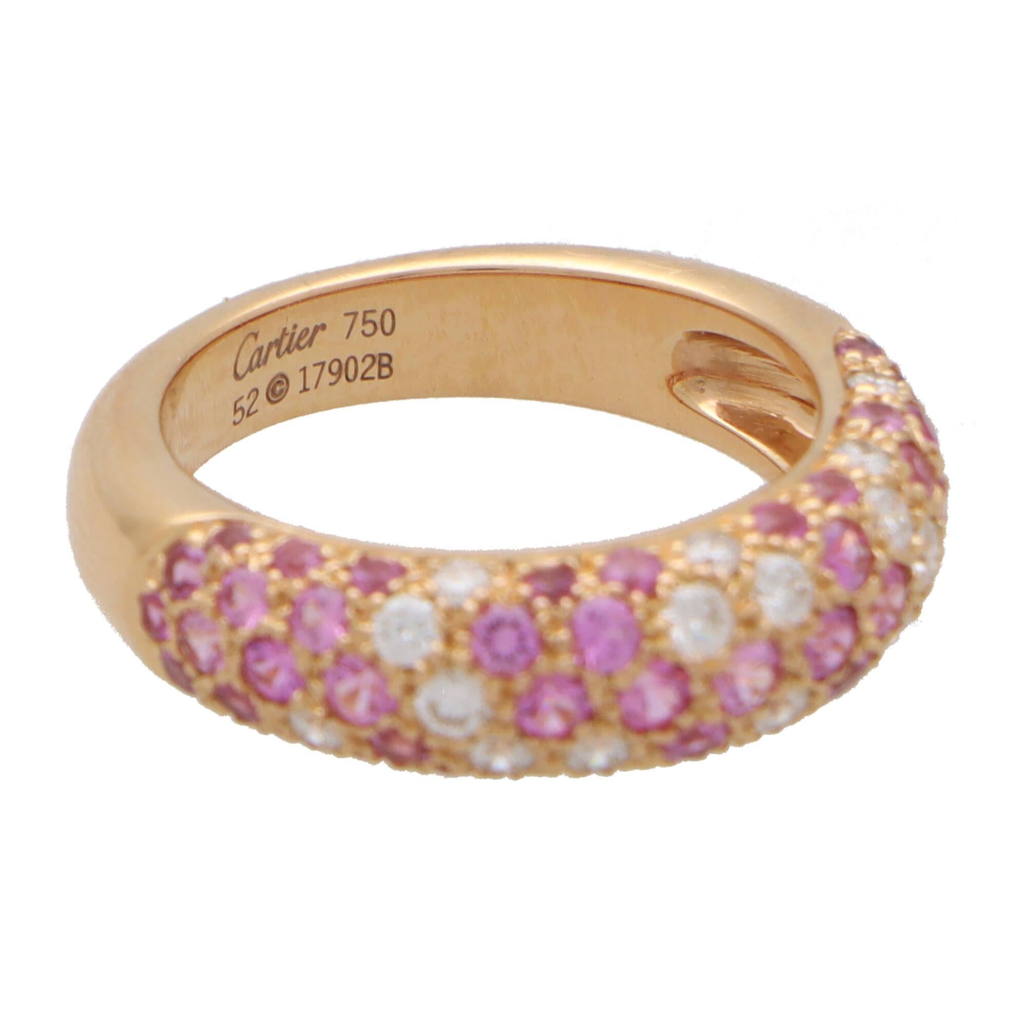 cartier pink sapphire ring