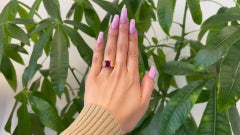 Vintage Cartier Pink Tourmaline 18k Yellow Gold Solitaire Ring