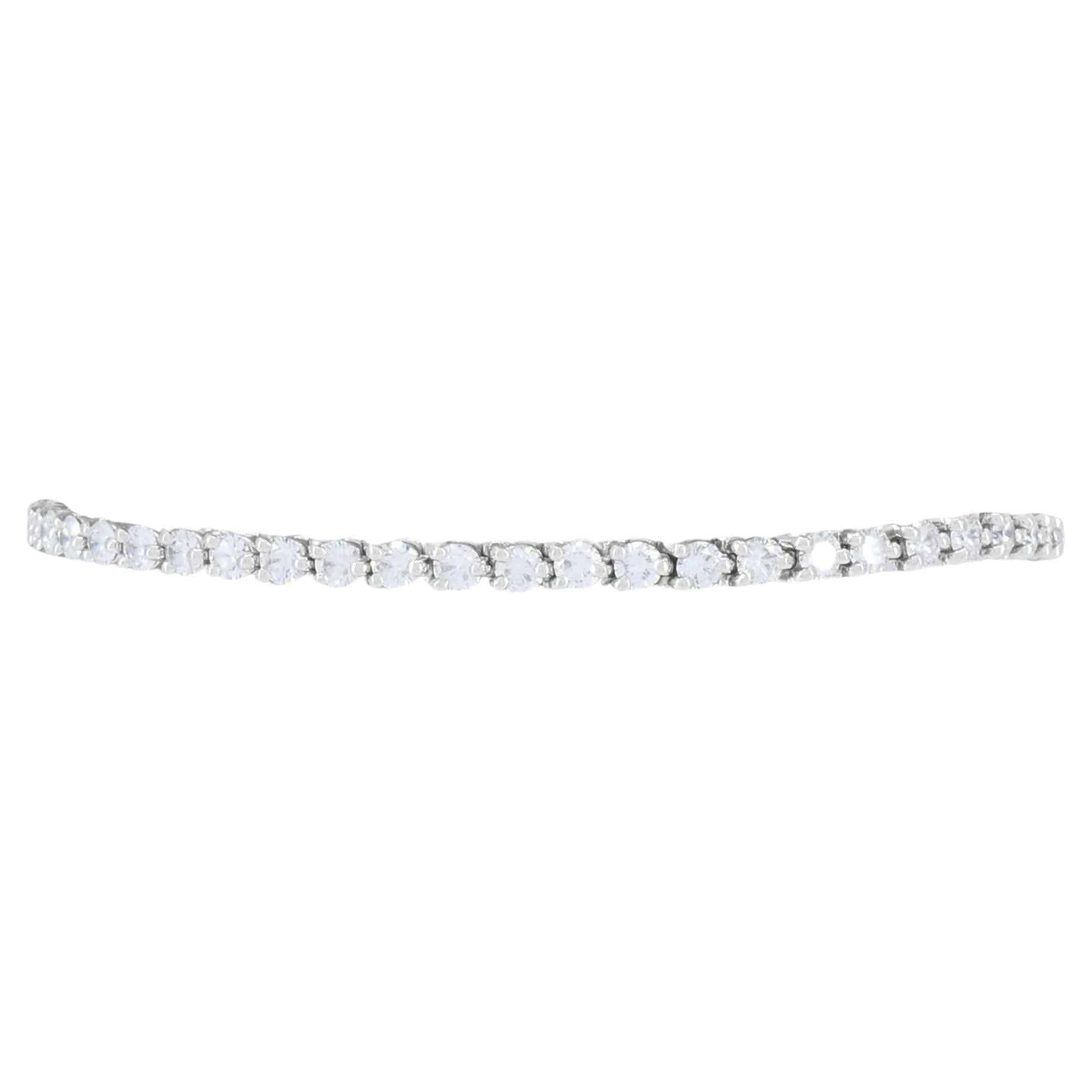 Vintage Cartier Platinum Diamond Tennis Bracelet en vente