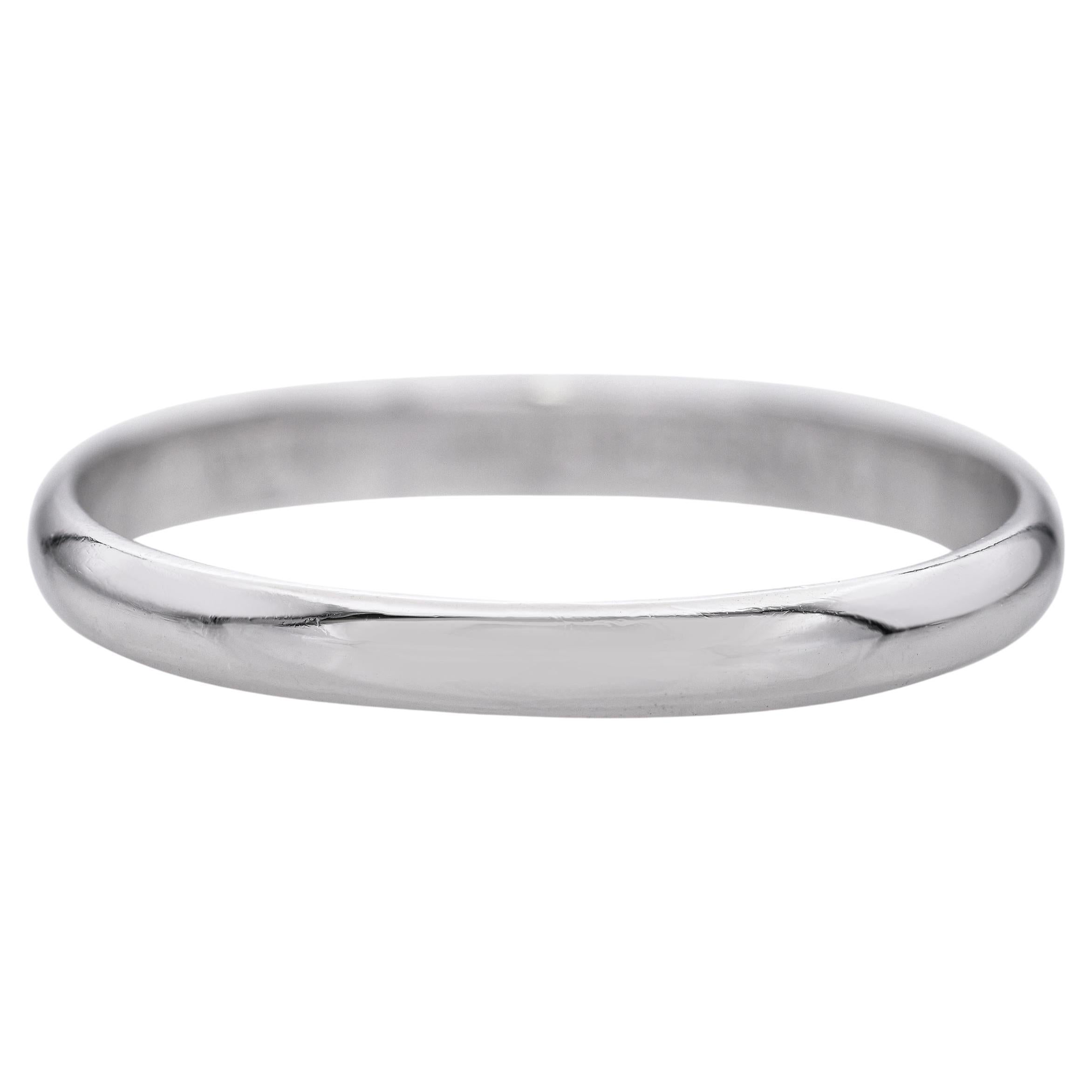 Vintage Cartier Platinum Wedding Band For Sale