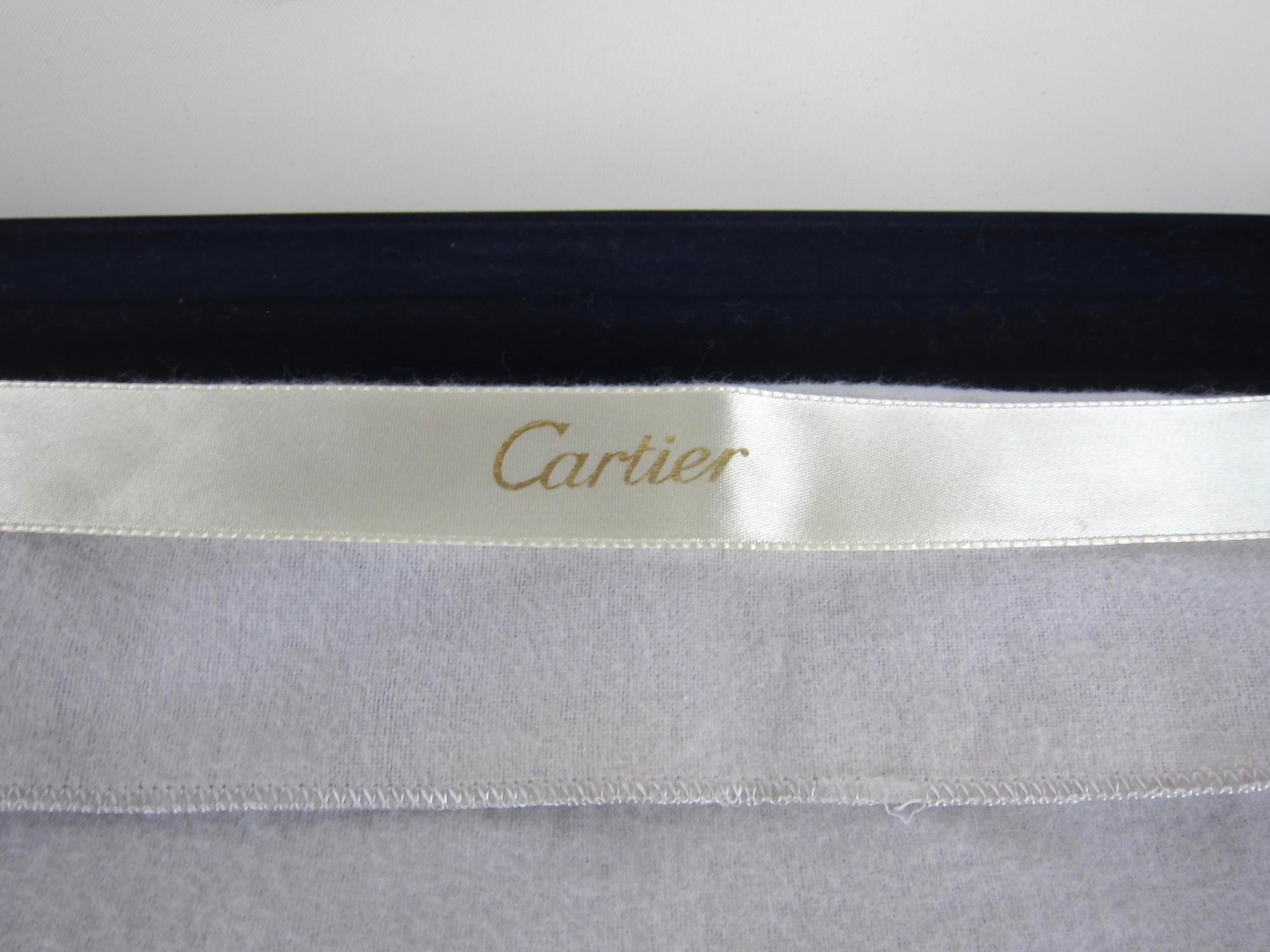 Vintage Cartier Polished Pewter Silver Tray with Original Red Box In Good Condition In Los Angeles, CA