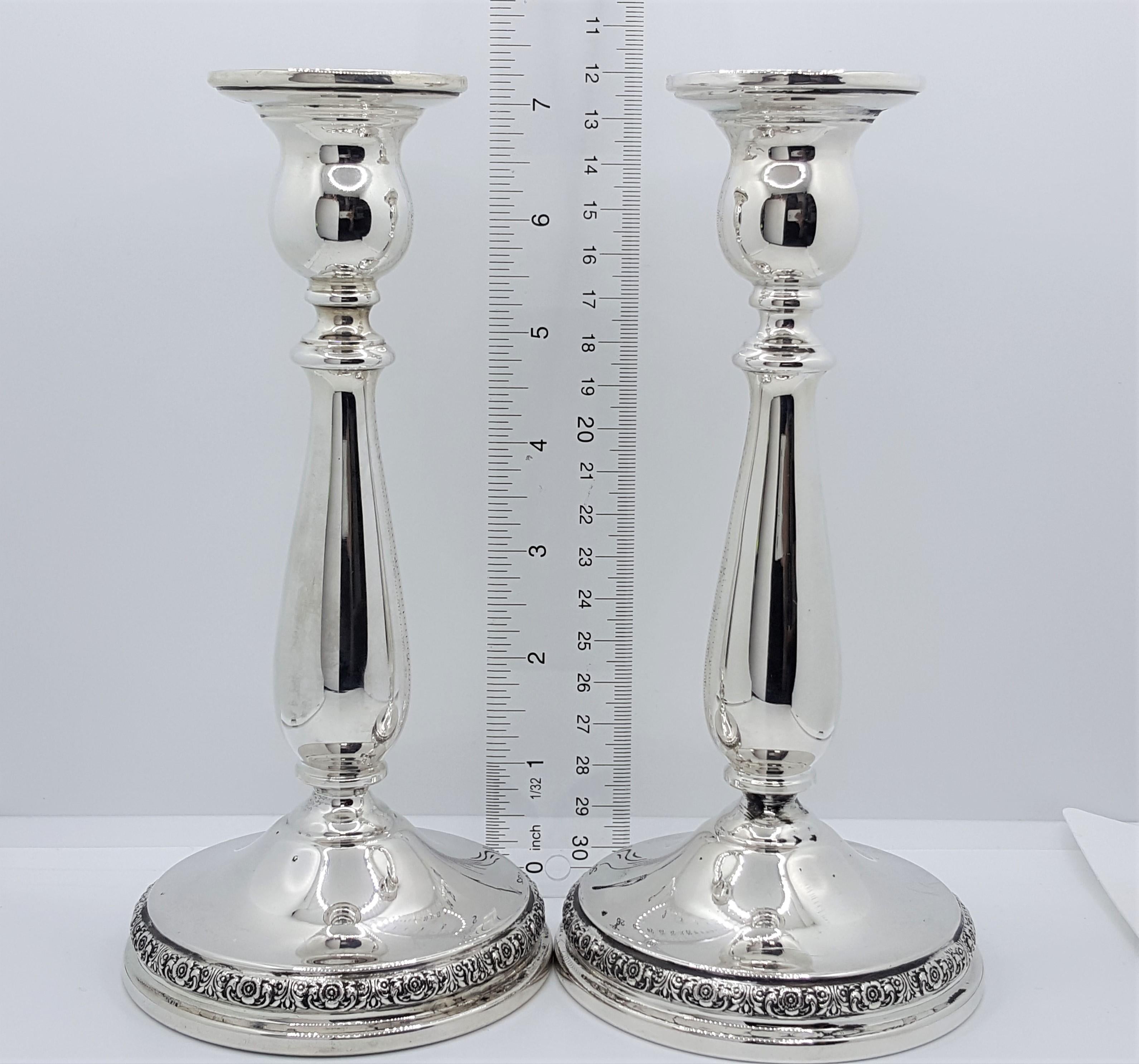 Modern Vintage Cartier Prelude Silver Weighted Candlestick