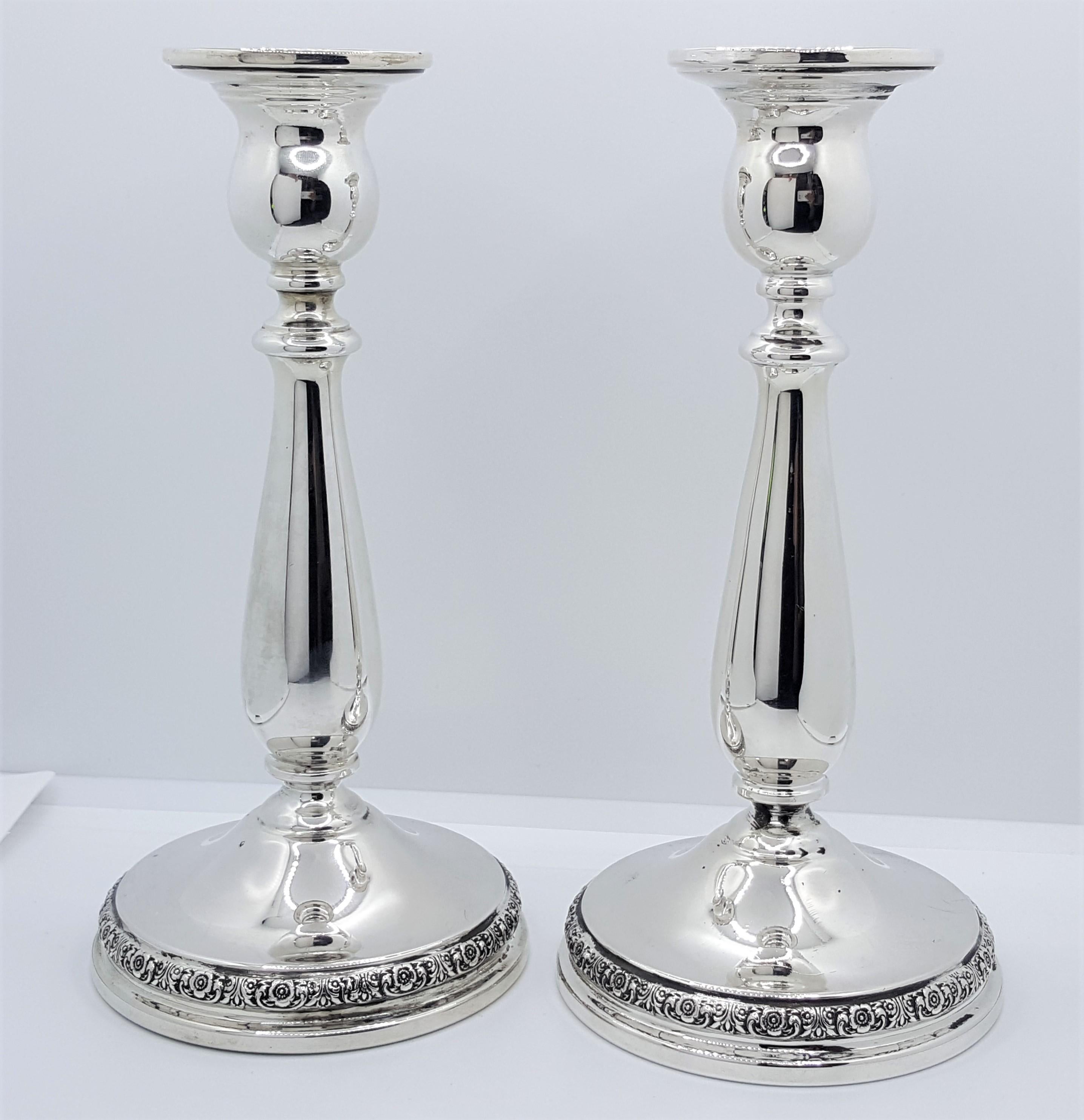 Vintage Cartier Prelude Silver Weighted Candlestick In Good Condition In Addison, TX