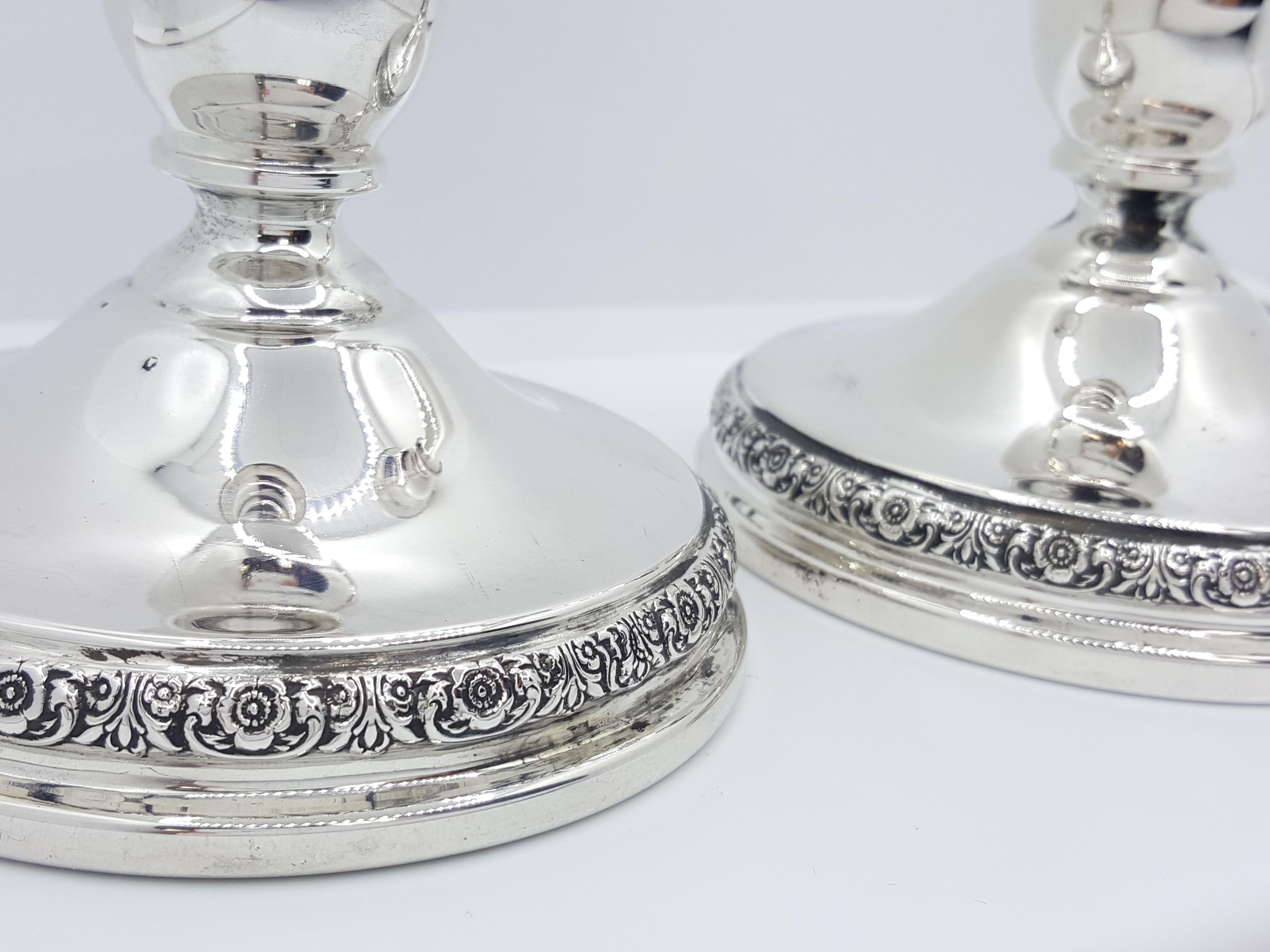 Vintage Cartier Prelude Silver Weighted Candlestick 3
