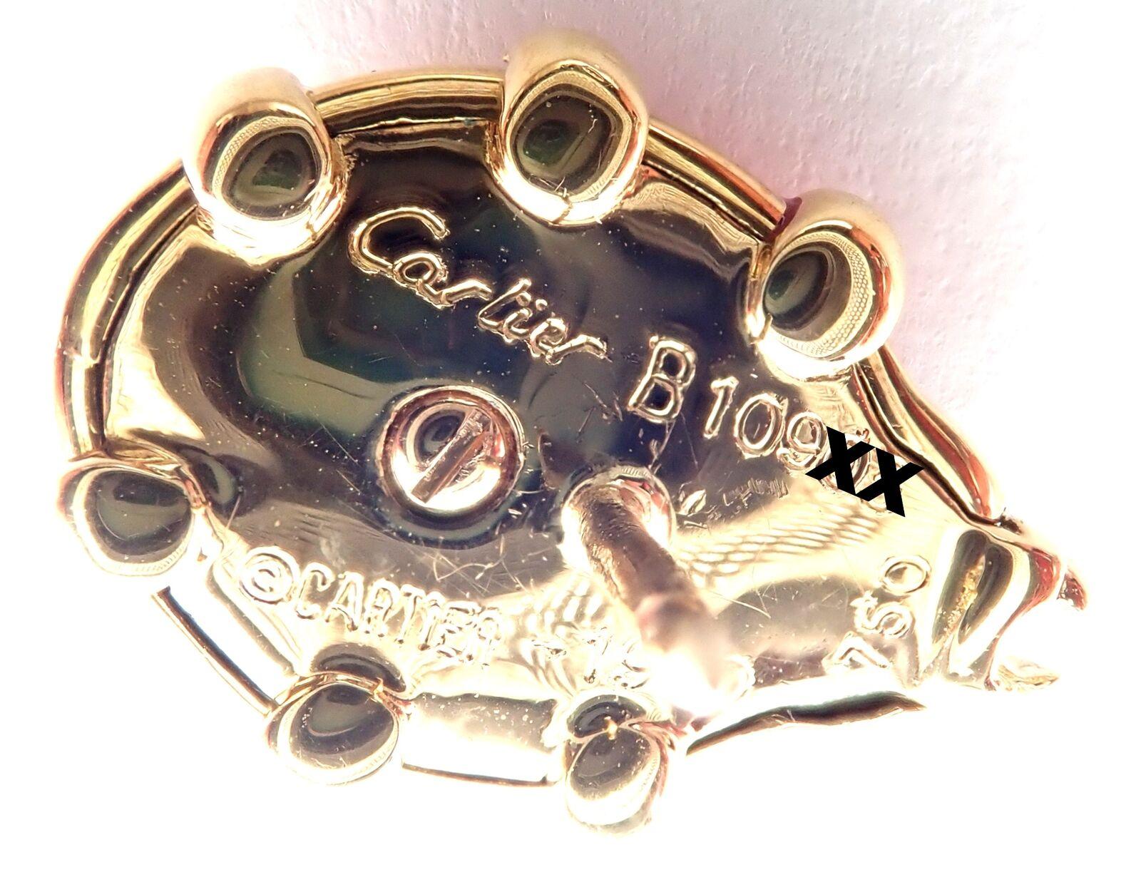 Vintage Cartier Red Enamel Ladybug Yellow Gold Pin Clip 2