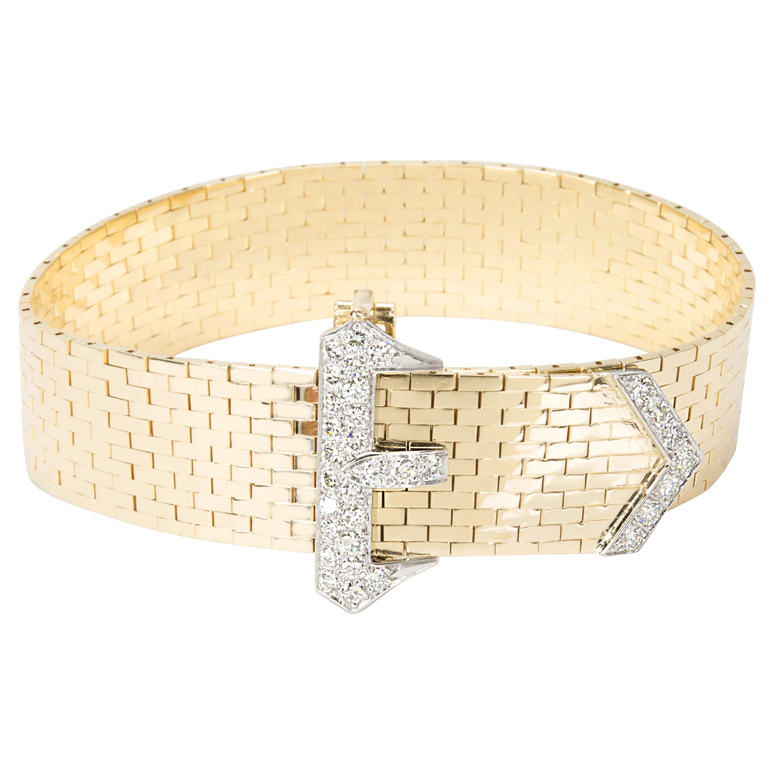 Vintage Cartier Retro Diamond Buckle 