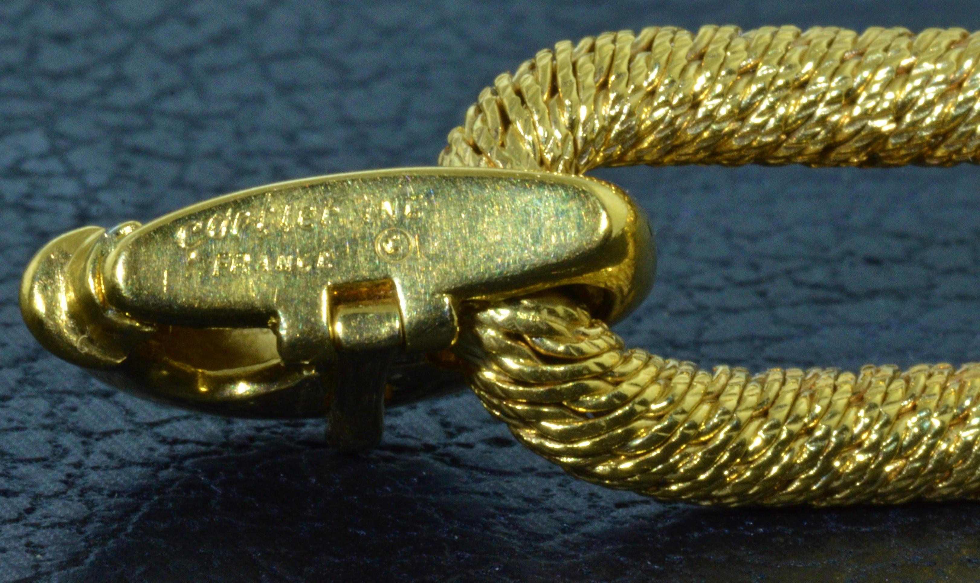 Vintage Cartier Retro Modernist Bracelet in 18 Karat Yellow Gold In Excellent Condition For Sale In Warrington, PA