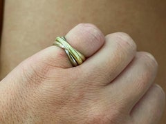 Cartier Bague Trinity côtelée vintage en or 18 carats