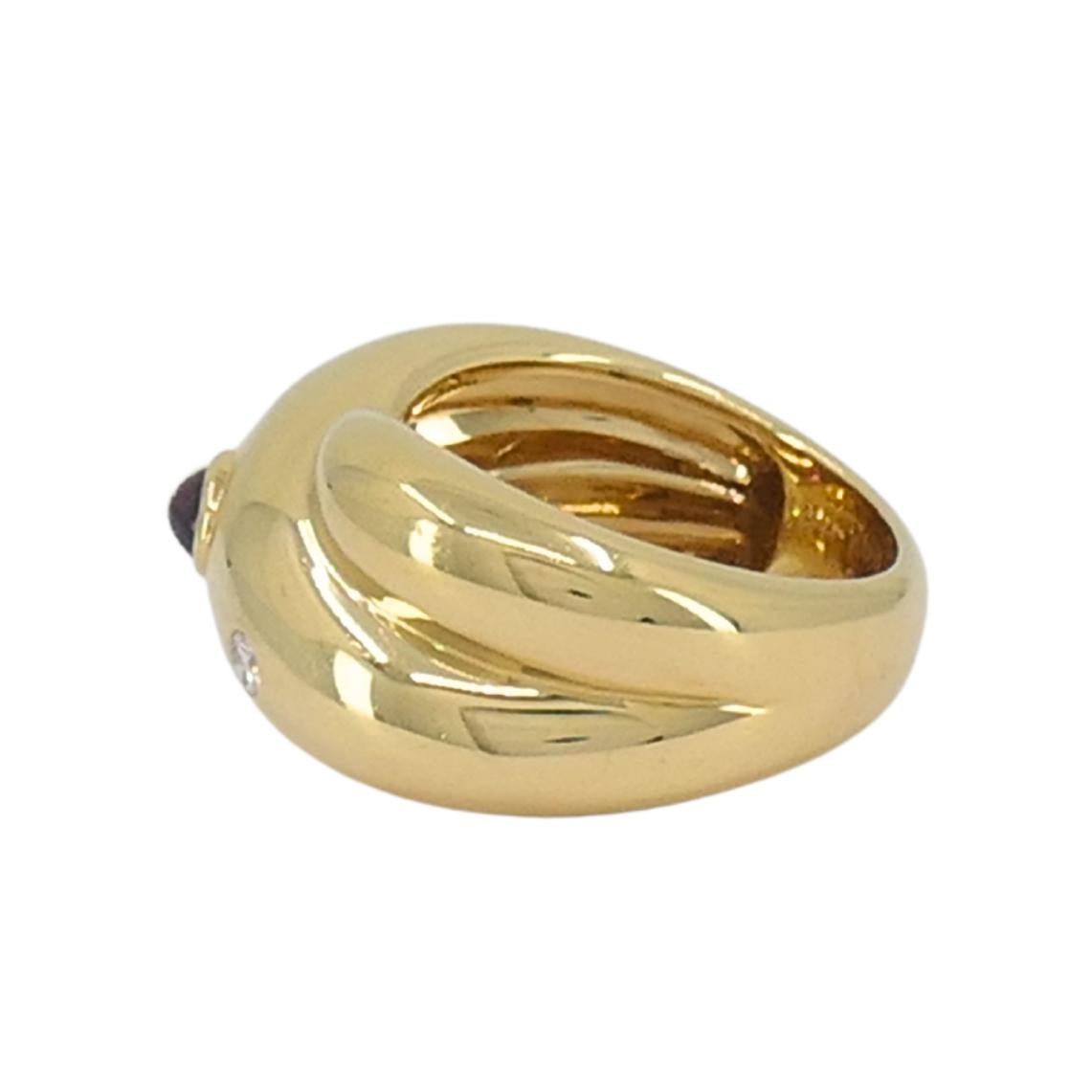 Vintage Cartier Ring 18k Gold Crossover Design im Zustand „Hervorragend“ im Angebot in Beverly Hills, CA