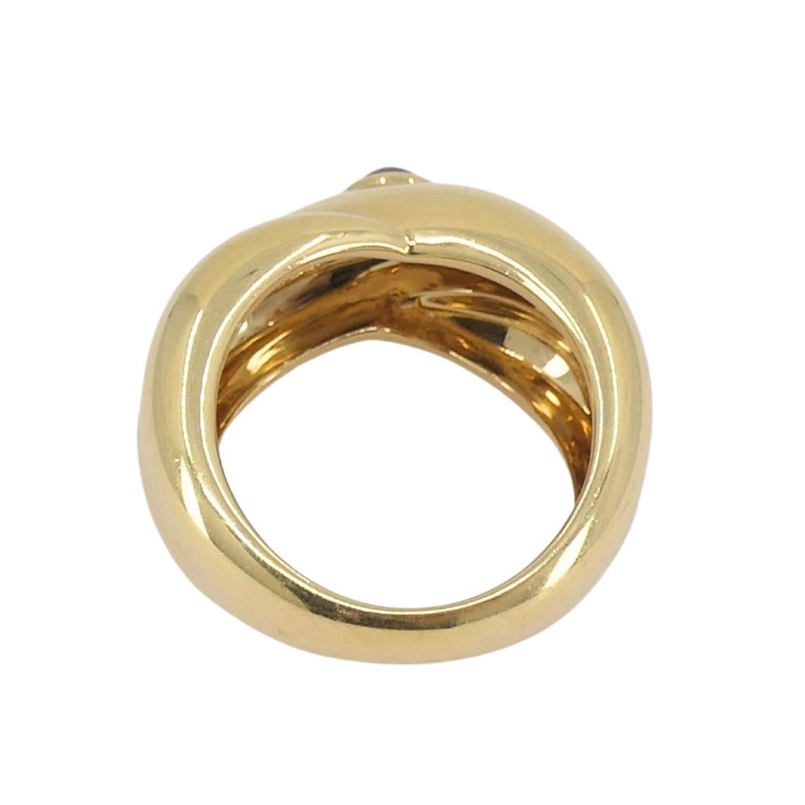 Vintage Cartier Ring 18k Gold Crossover Design im Angebot 1