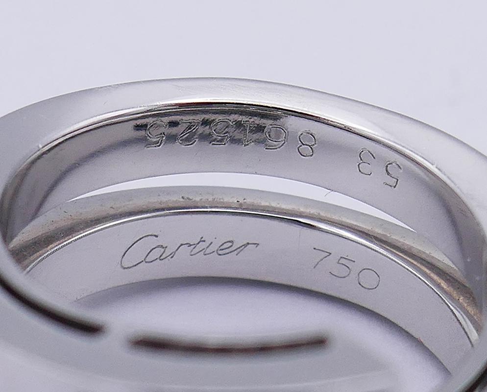 Women's Vintage Cartier Ring 18k Gold Diamond Spiral Cocktail Estate Jewelry