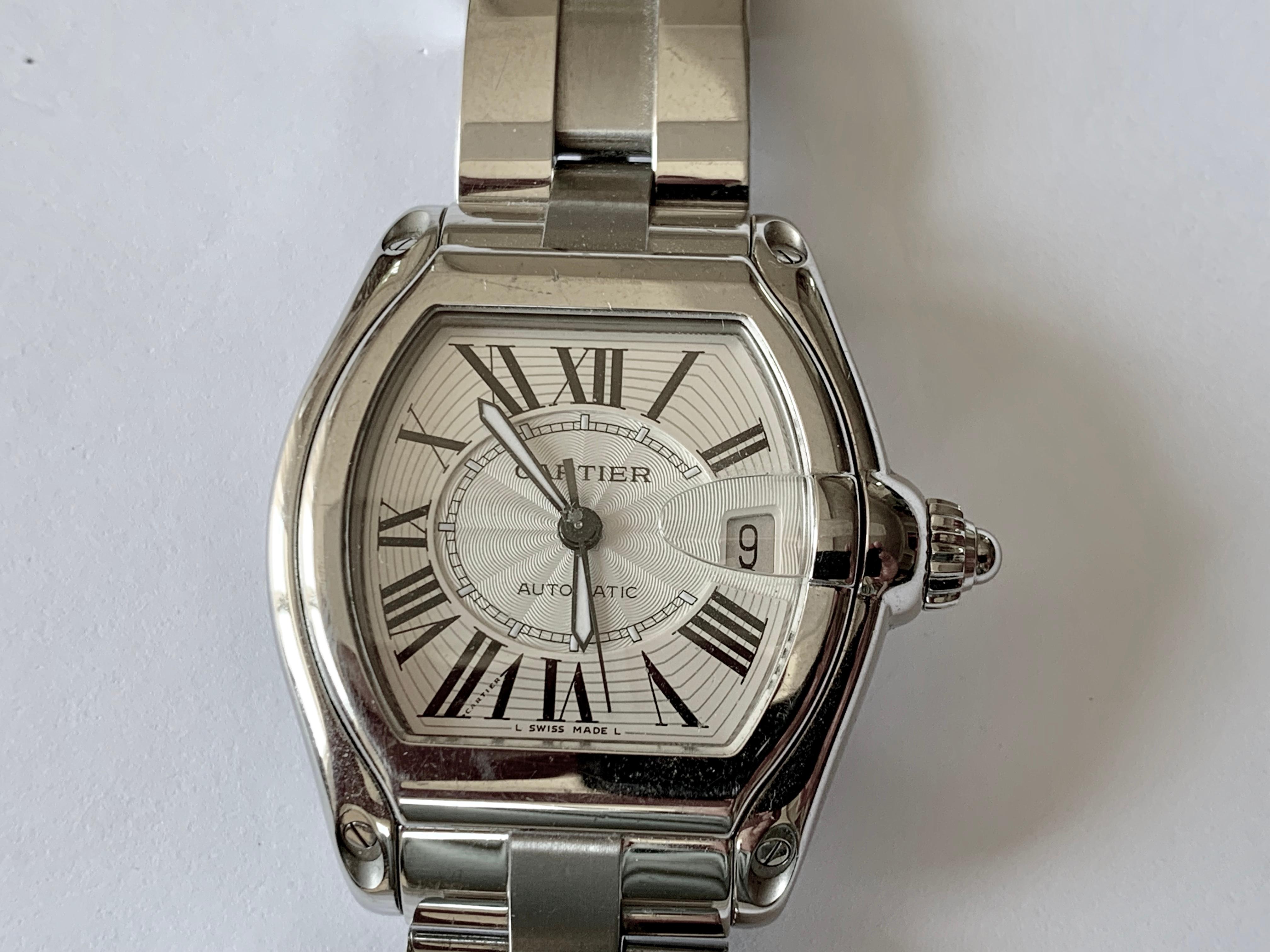 Vintage Cartier Roadster Automatic 2510 Watch For Sale 5