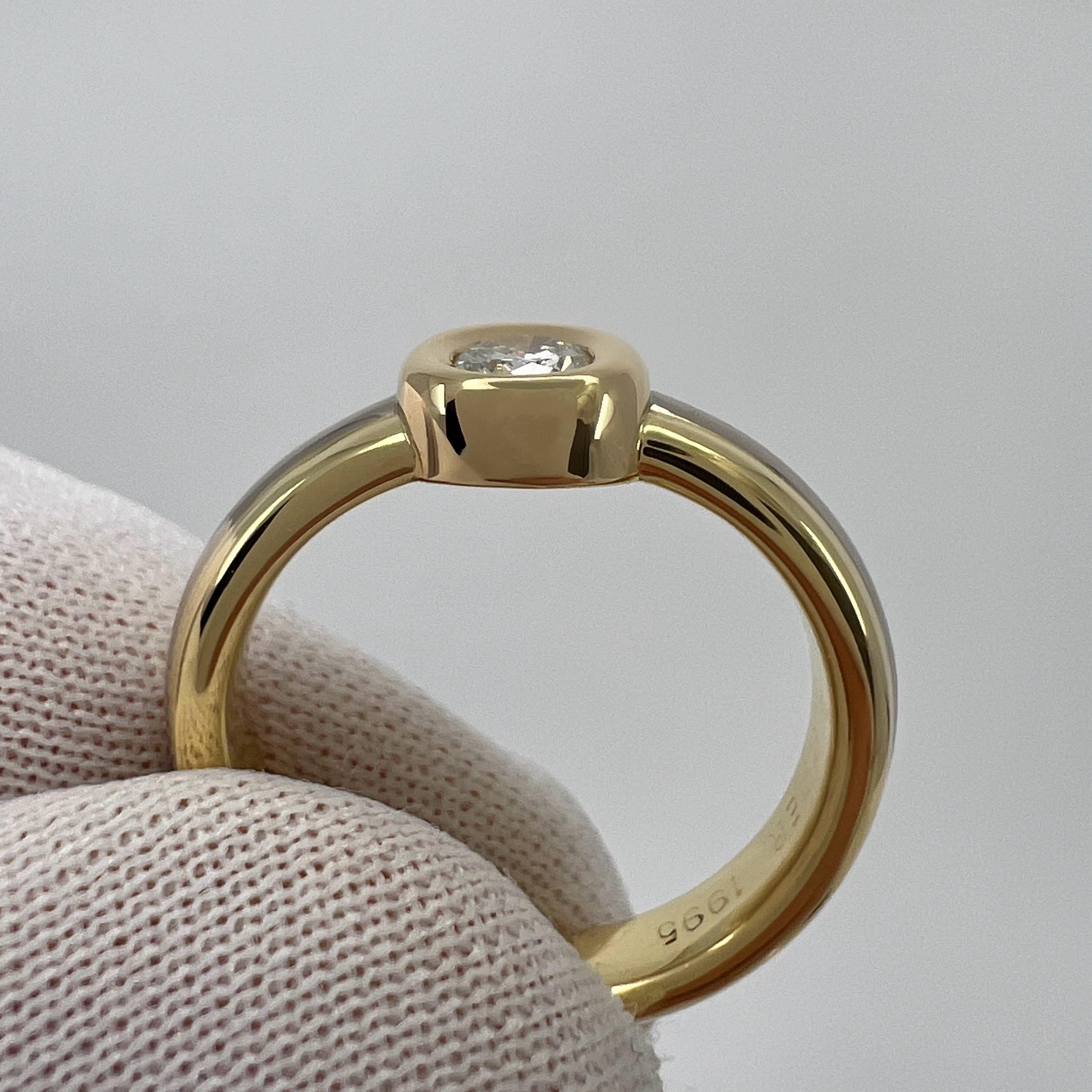 Vintage Cartier Round Cut Diamond 18k Tricolour Multi Tone Gold Solitaire Ring 5