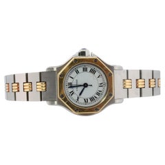 Used Cartier Santos Automatic 25mm Watch Santos de Cartier Octo SM 18k and SS