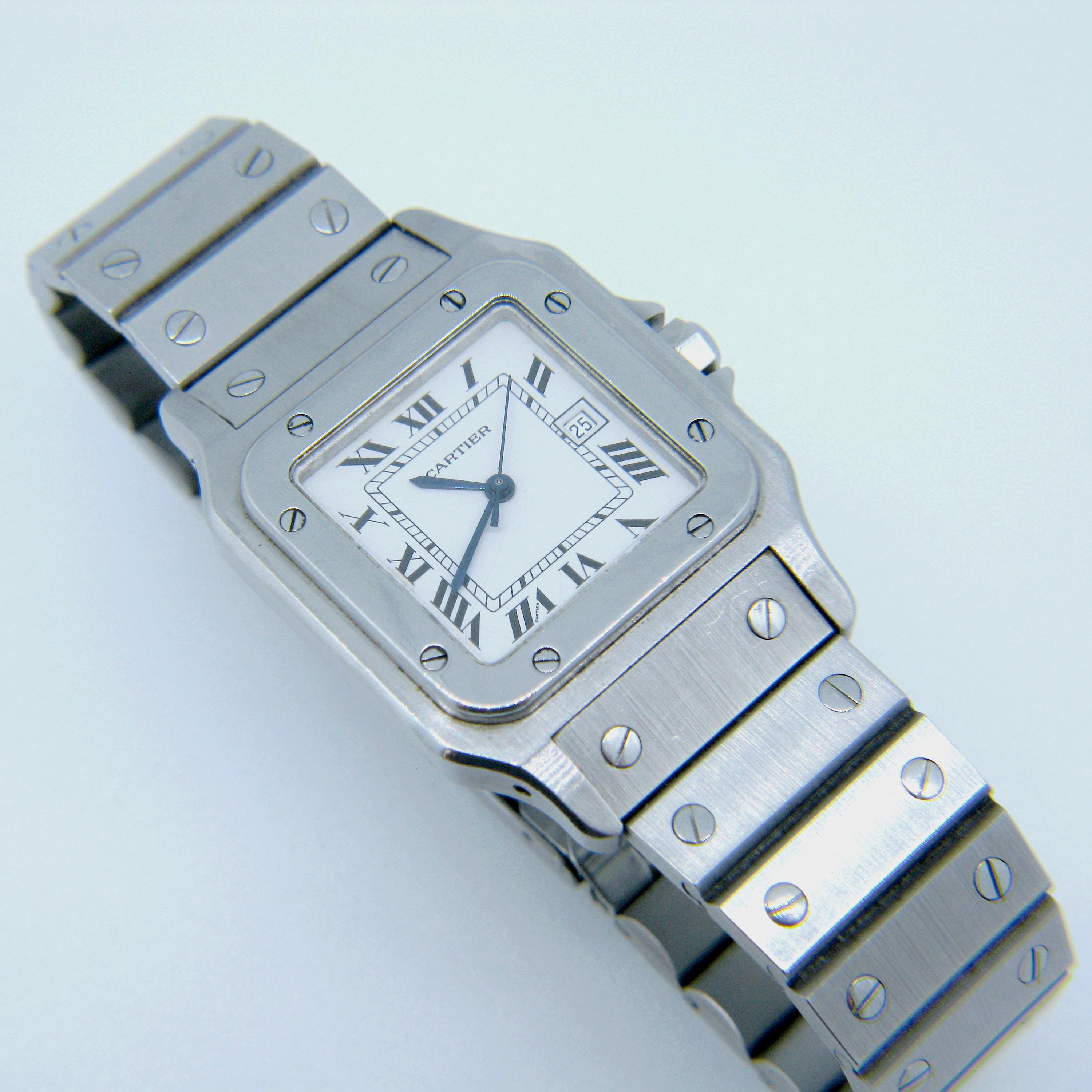 Vintage Cartier Santos Automatic Stainless Steel Wristwatch 3