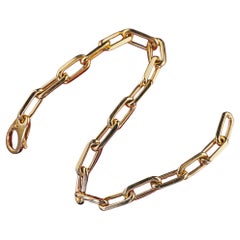 Vintage Cartier Santos de Cartier 18K Yellow Gold Paperclip Chain Bracelet