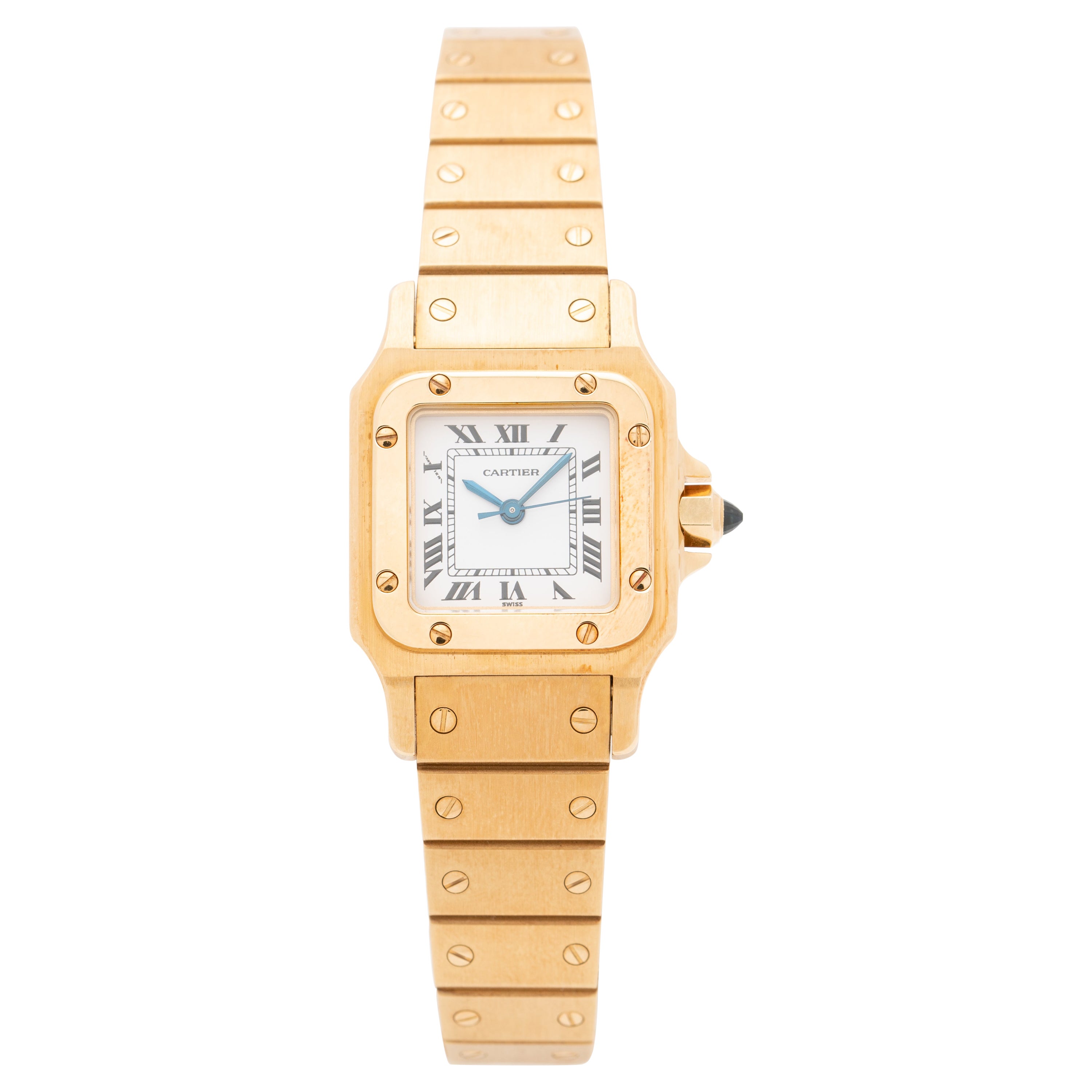 Vintage Cartier Santos Galbee 18 Karat Gold Modell W20010C5, Vintage
