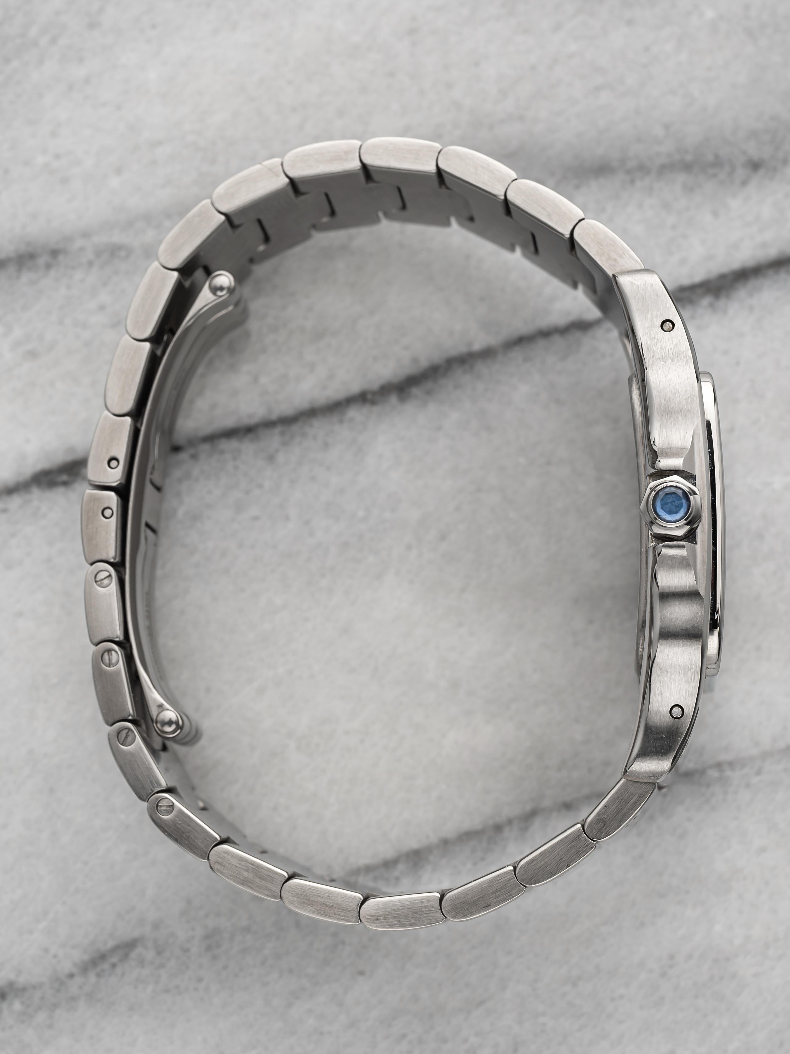 Femenino o masculino Vintage Cartier Santos Galbee Ref 1564 80s Quartz Roman Numeral Dial 29x41mm Cas en venta